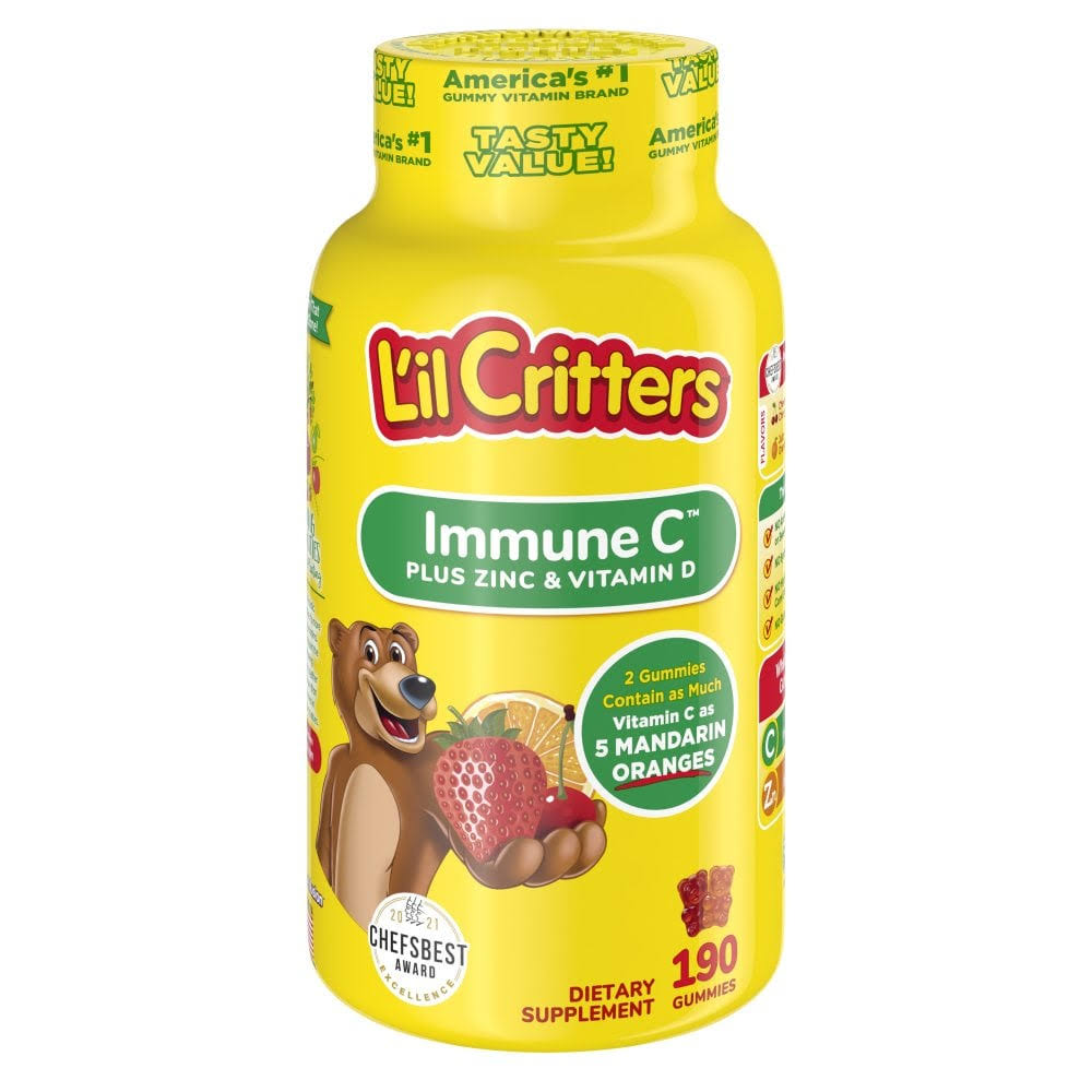 Lil Critters Immune C Plus Zinc Supplement - 190ct