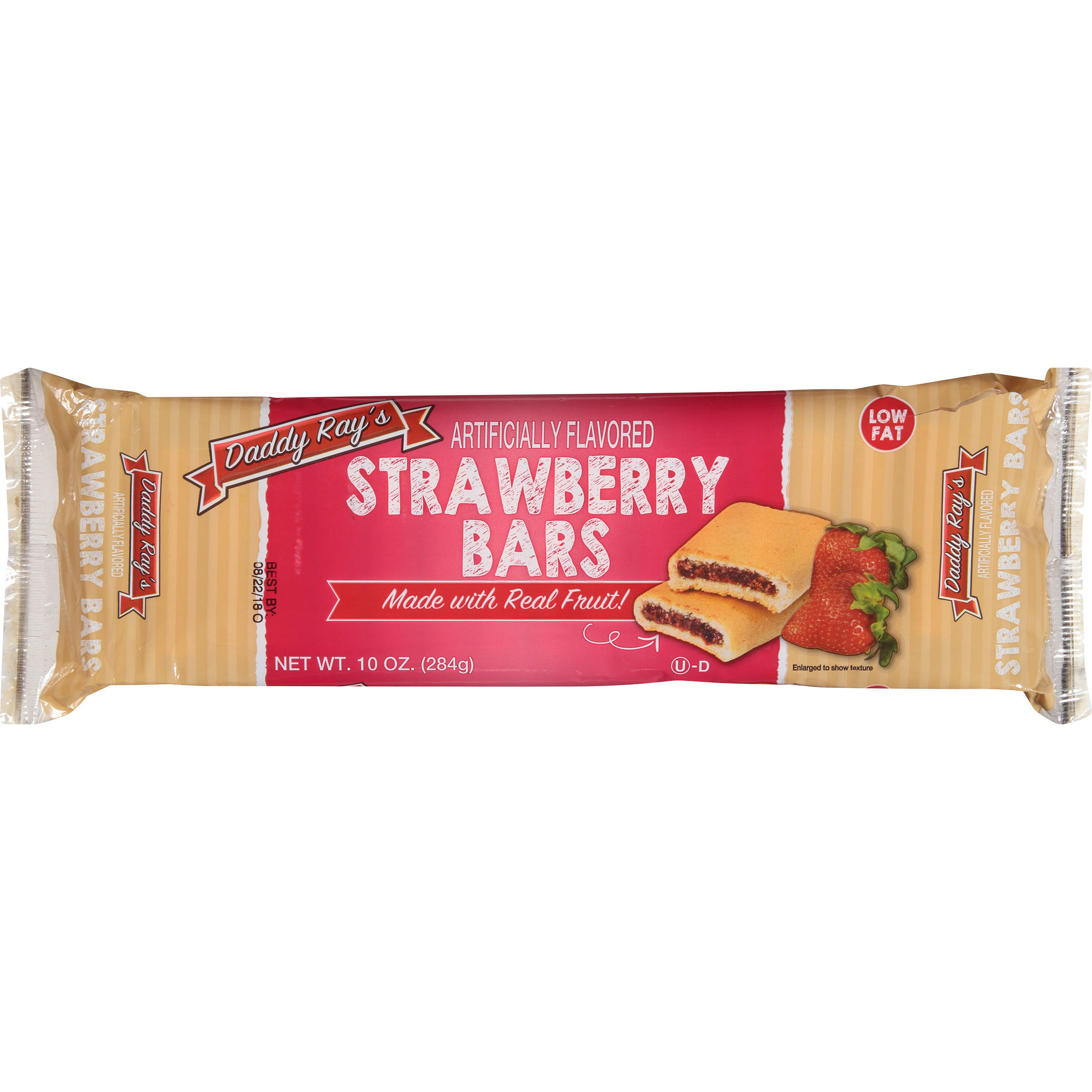 Daddy Rays Bars, Strawberry - 10 oz