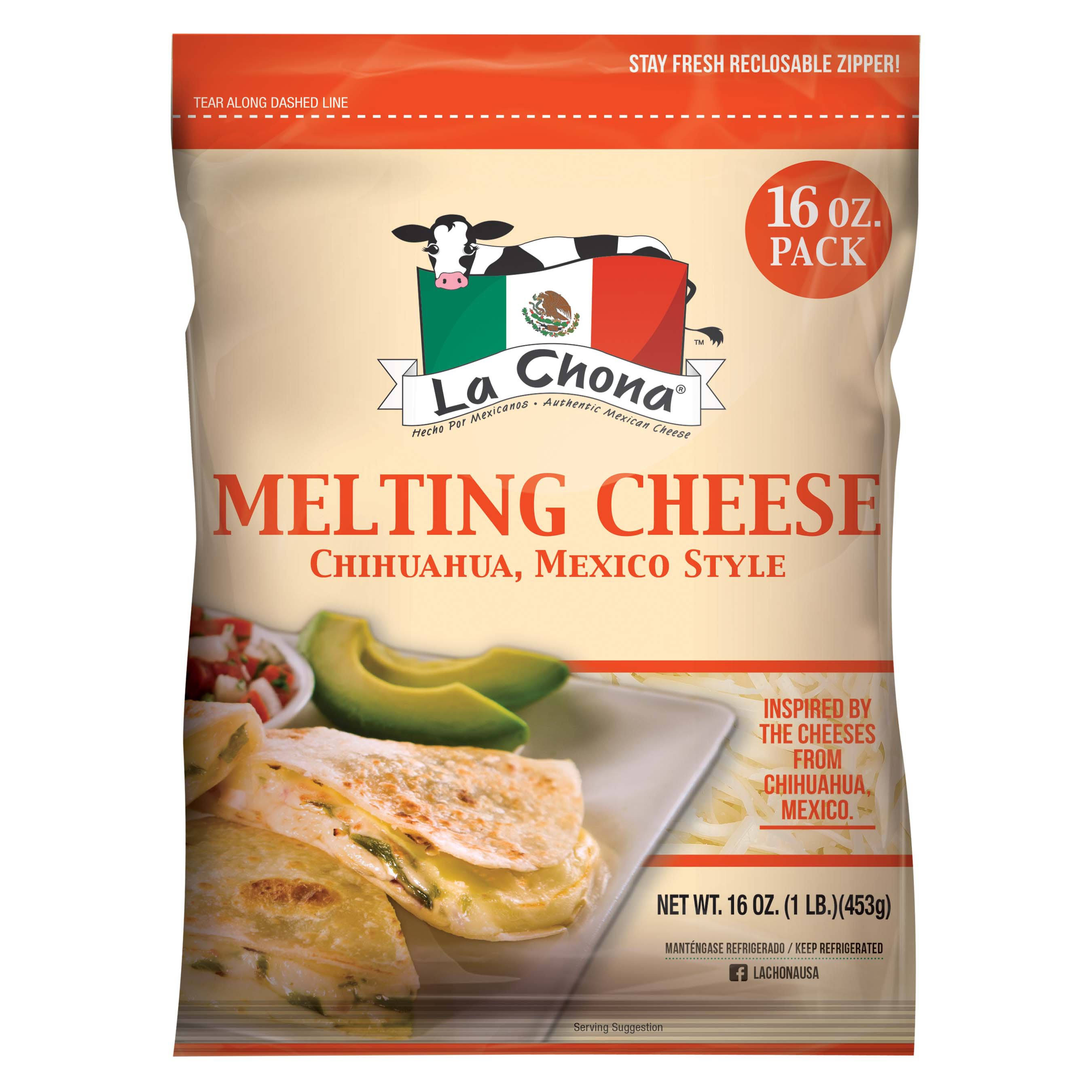La Chona Chihuahua Mexico Style Melting Cheese - 16 oz