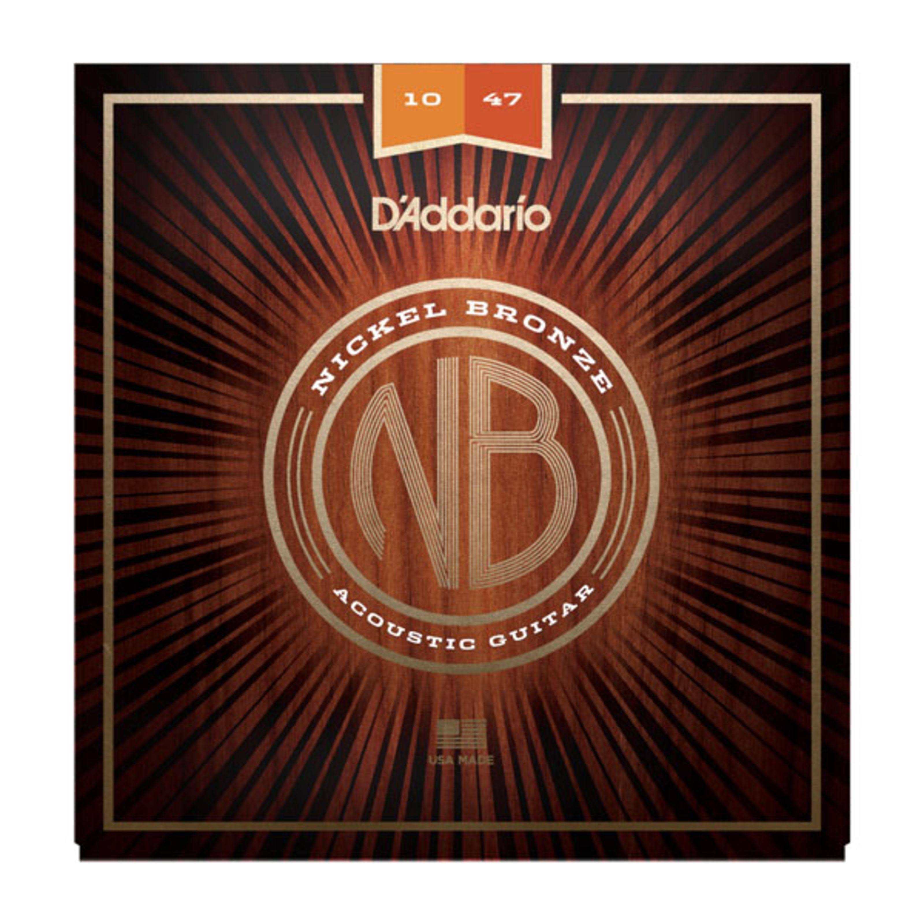 D'Addario NB1047 Nickel Bronze Acoustic Guitar Strings - Extra Light