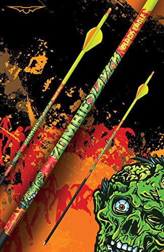 Black Eagle Zombie Slayer Fletched Carbon Hunting Arrows - 12 Pack (500/.003 Crested)