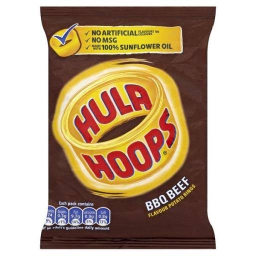 Hula Hoops Potato Rings - BBQ Beef, 34g