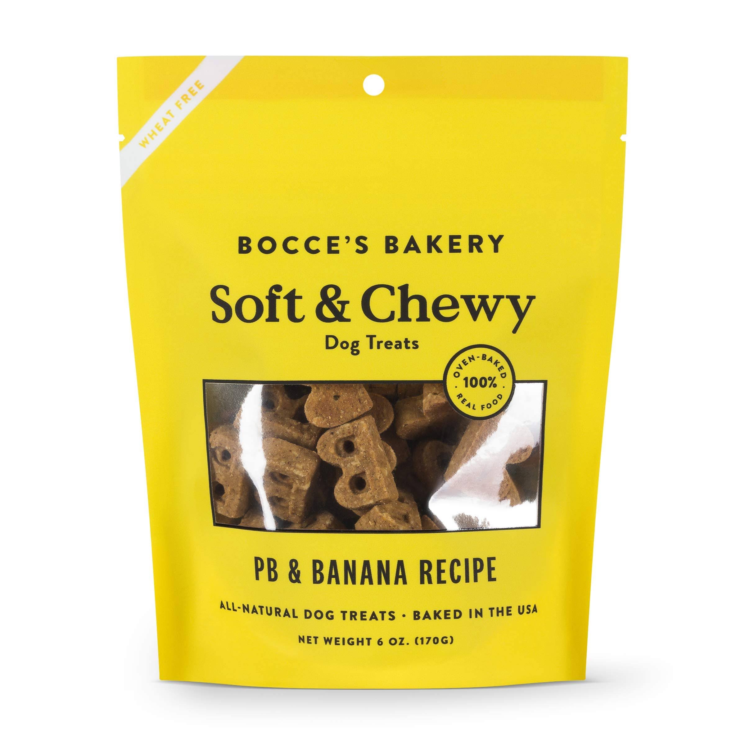 Bocce's Bakery Soft & Chewy Peanut Butter & Banana Dog Treats 6-oz