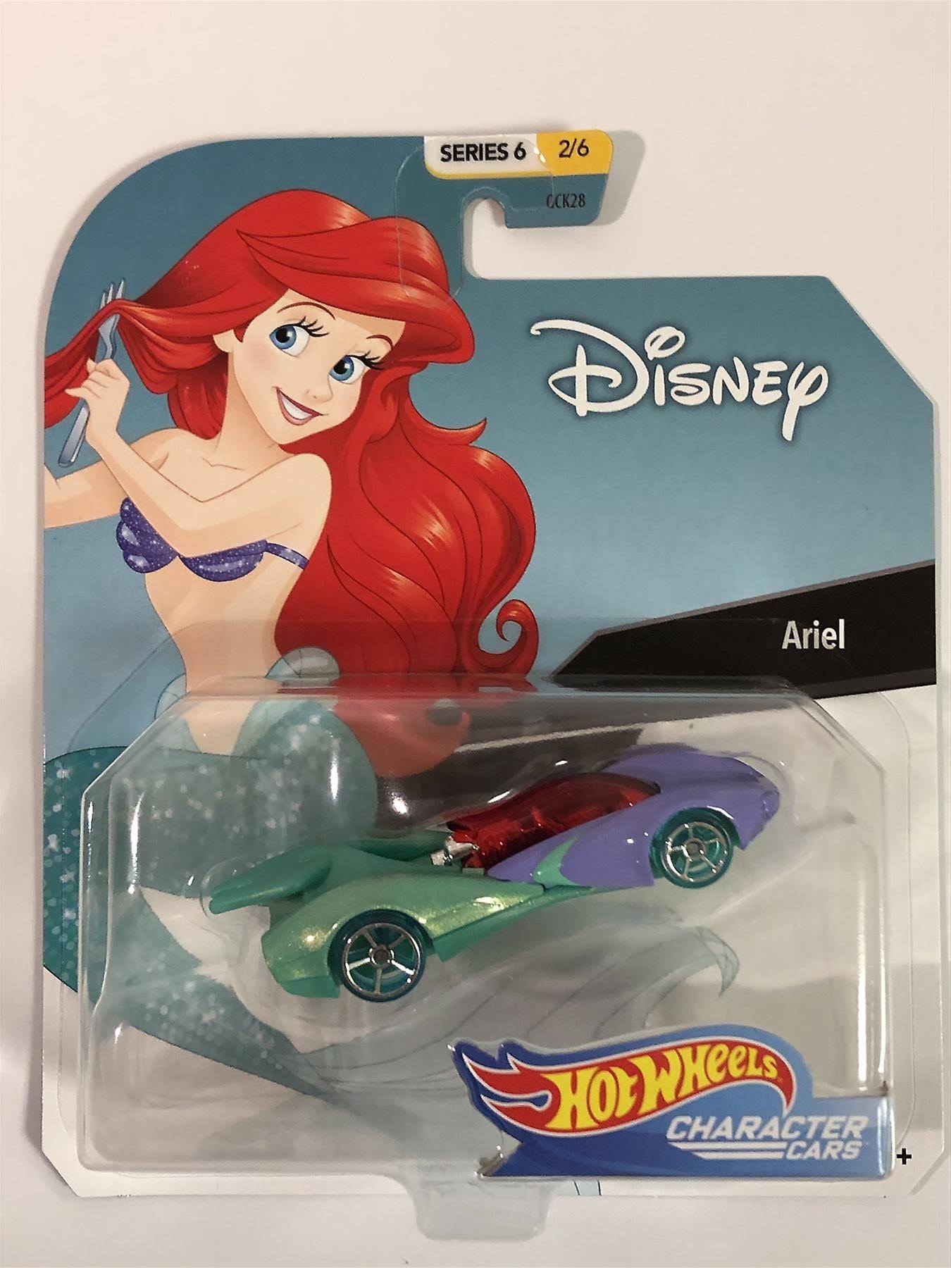 Hot Wheels Character Cars Ariel Disney 1:64 Scale FYW01