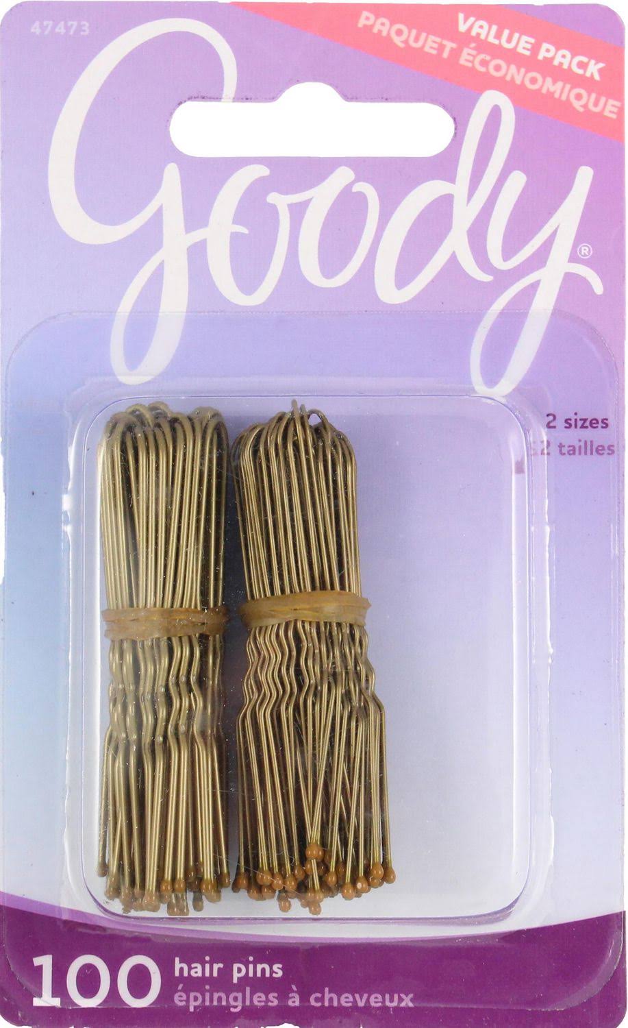 Goody Hair Pins - Brown, 100pcs
