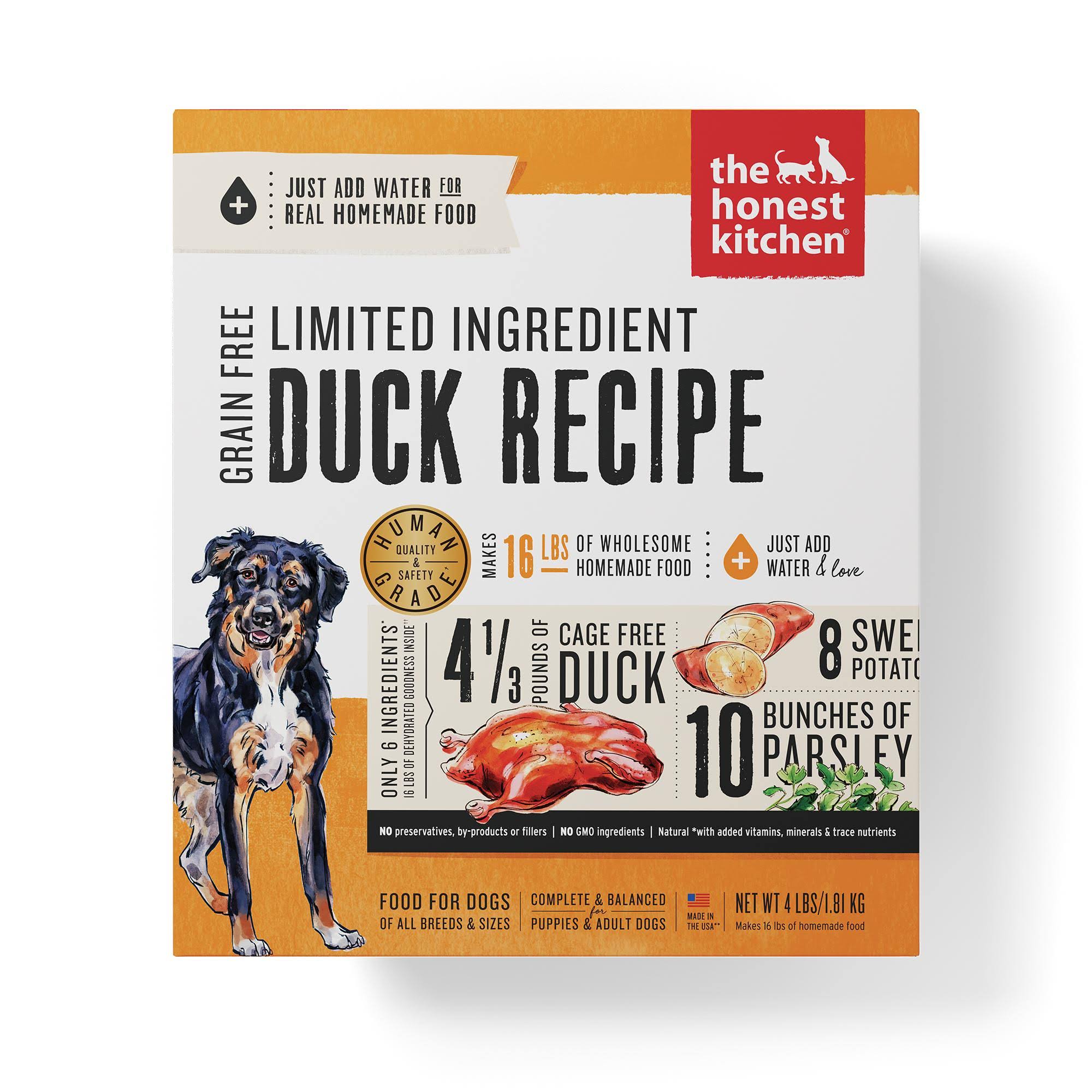The Honest Kitchen Limited Ingredient Dehydrated Grain Free Duck Dog Food 4 Lb - Spruce