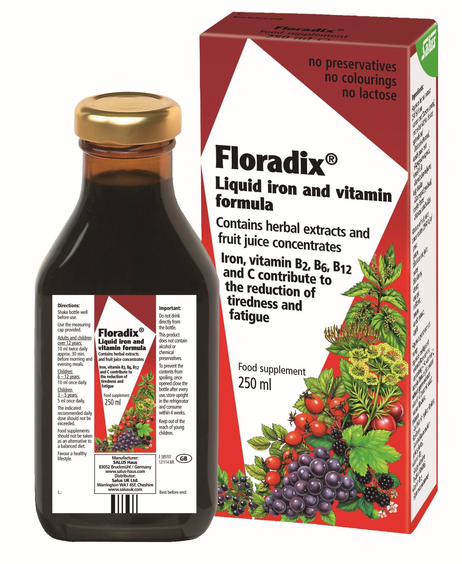 Floradix Liquid Iron Formula (250 ml)