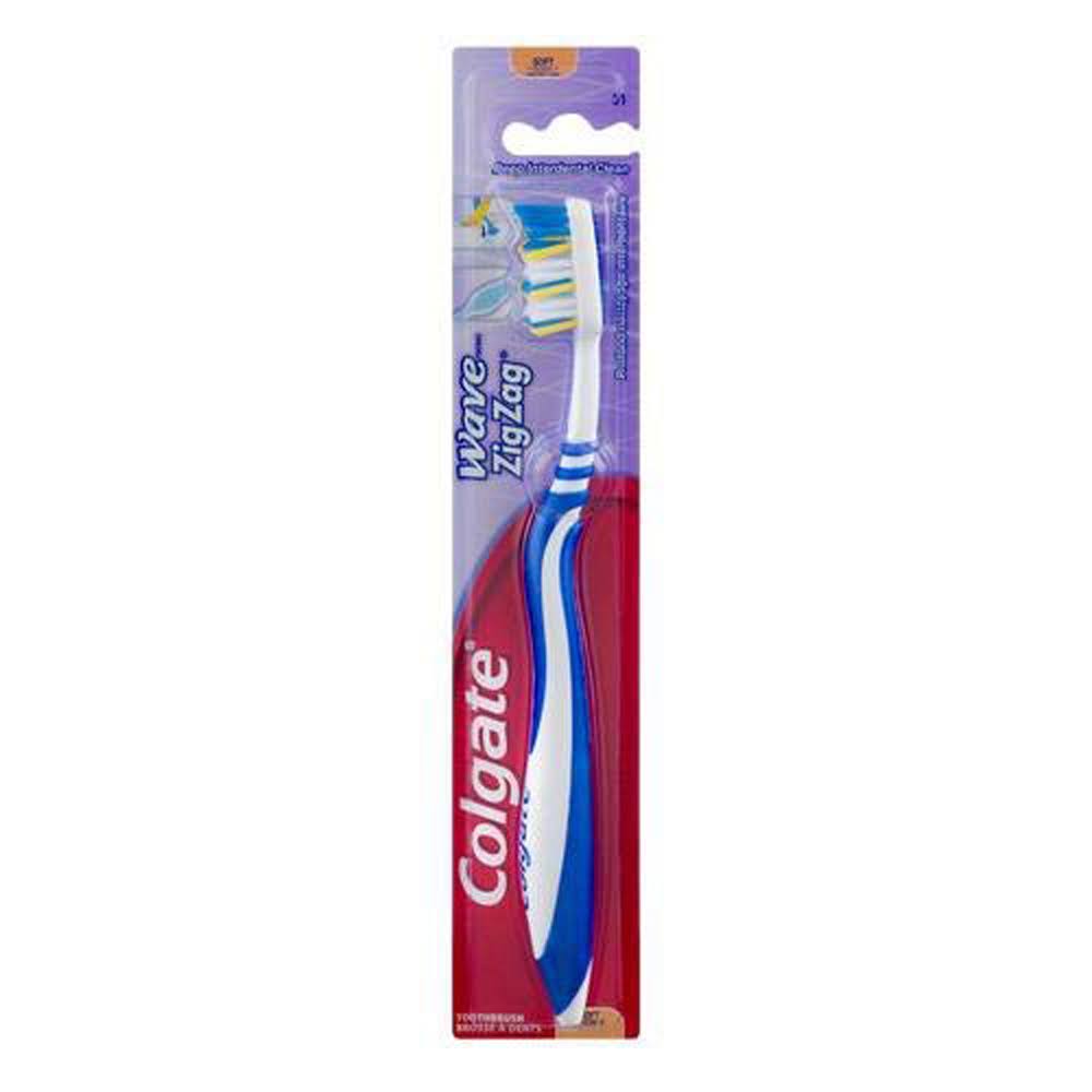 Colgate Wave Zigzag Full Head Toothbrush - Soft, 6 Pack