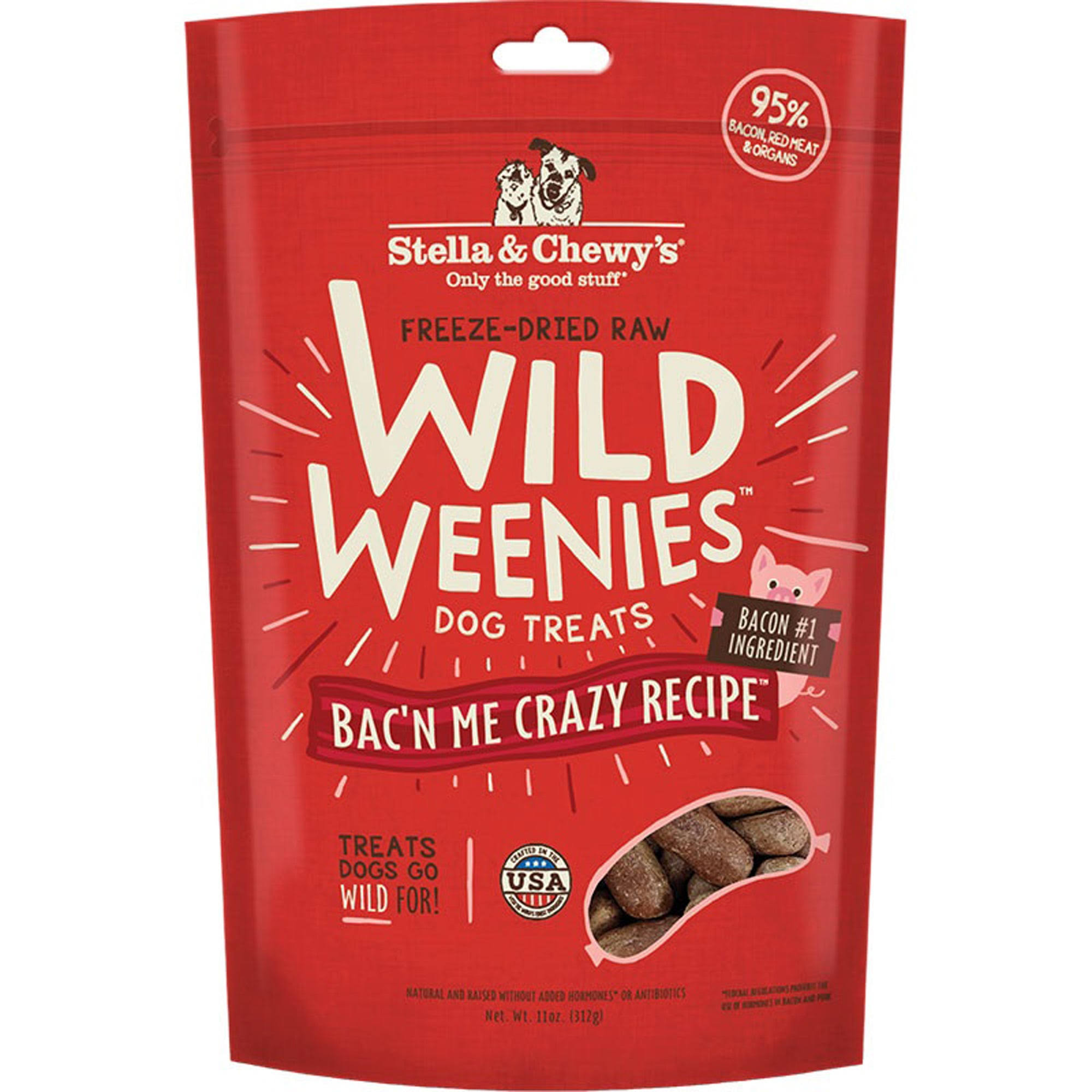 Stella & Chewy’s Freeze-Dried Raw Wild Weenies Dog Treats – All-Natural, Protein Rich, Grain Free Dog & Puppy Treat – Great For Training & Rewarding –