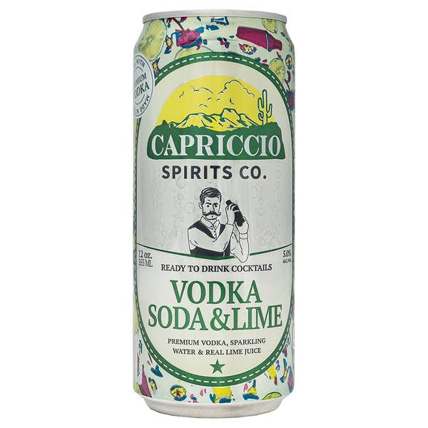 Capriccio Spirits Vodka Soda & Lime (12oz can)
