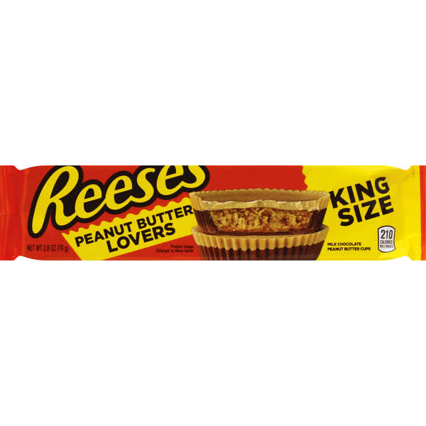 Reeses Peanut Butter Cups, Milk Chocolate, King Size - 2.8 oz