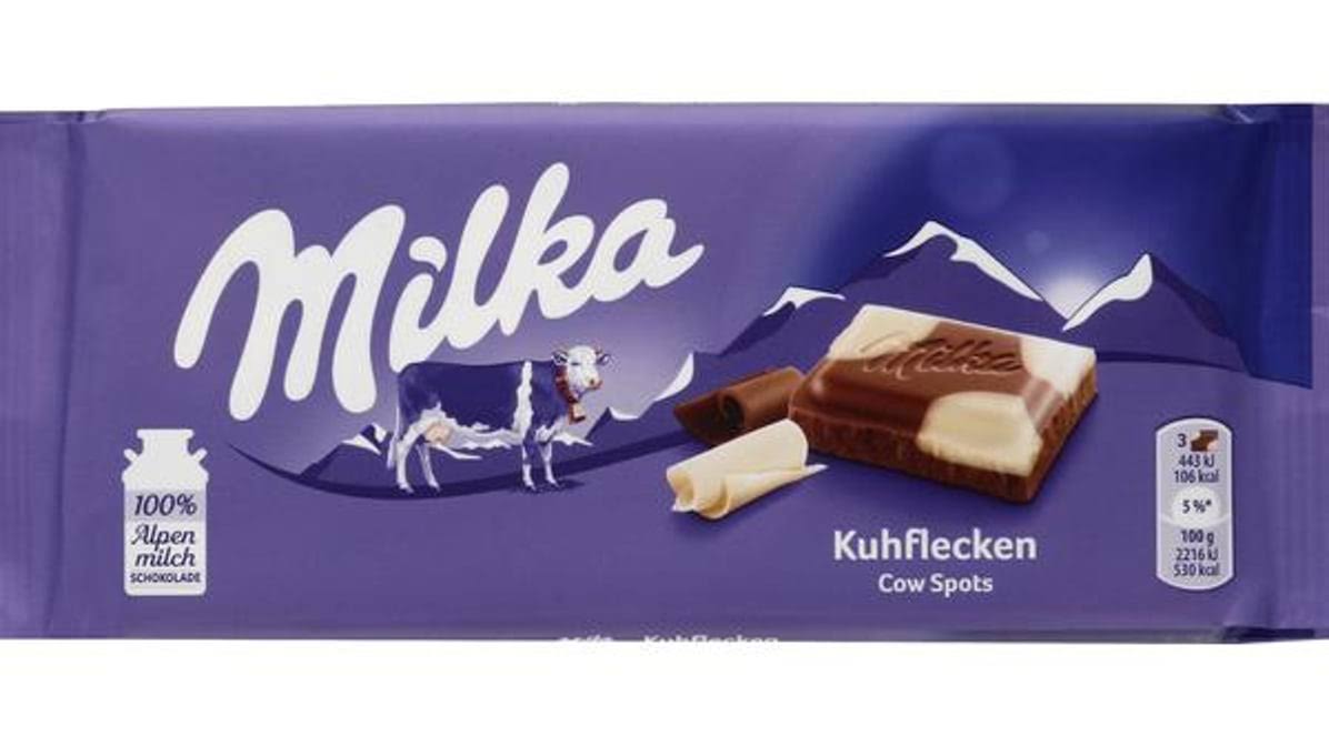Milka Milk and White Chocolate Confection, Cow Spots - 3.52 oz