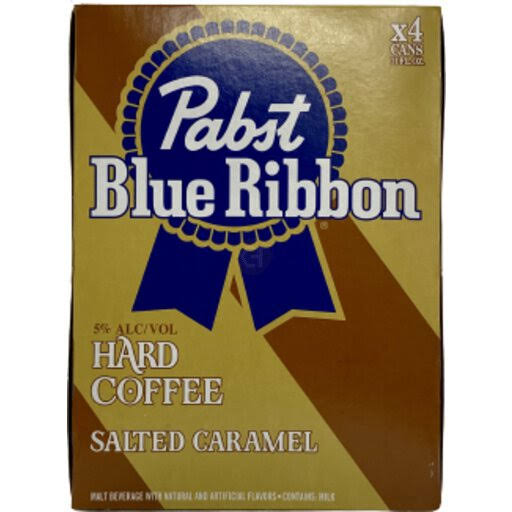 Pabst Blue Ribbon Hard Coffee, Salted Caramel - 4 pack, 11 fl oz cans