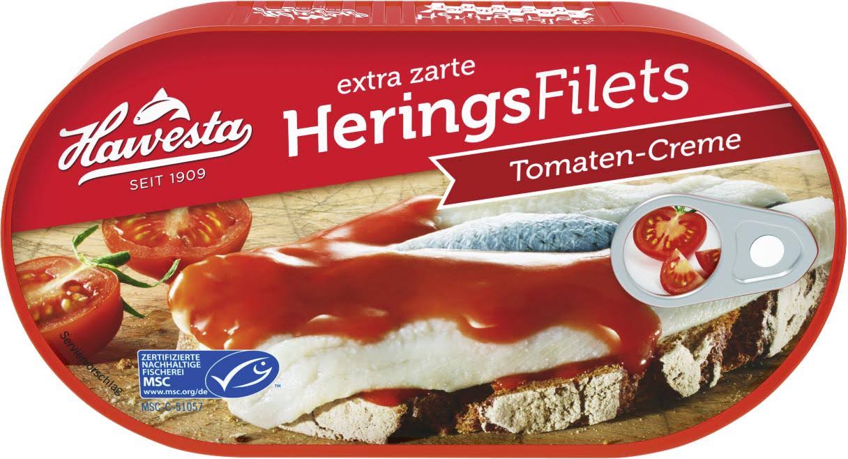 HAWESTA - Herring Filets in Tomaten Creme (Tomato Cream) 200g