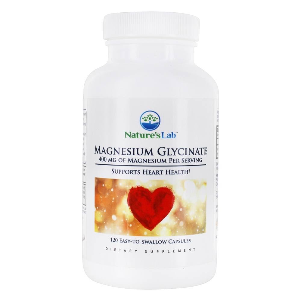 Nature's Lab Magnesium Glycinate Supplement - 400mg, 120 Caps