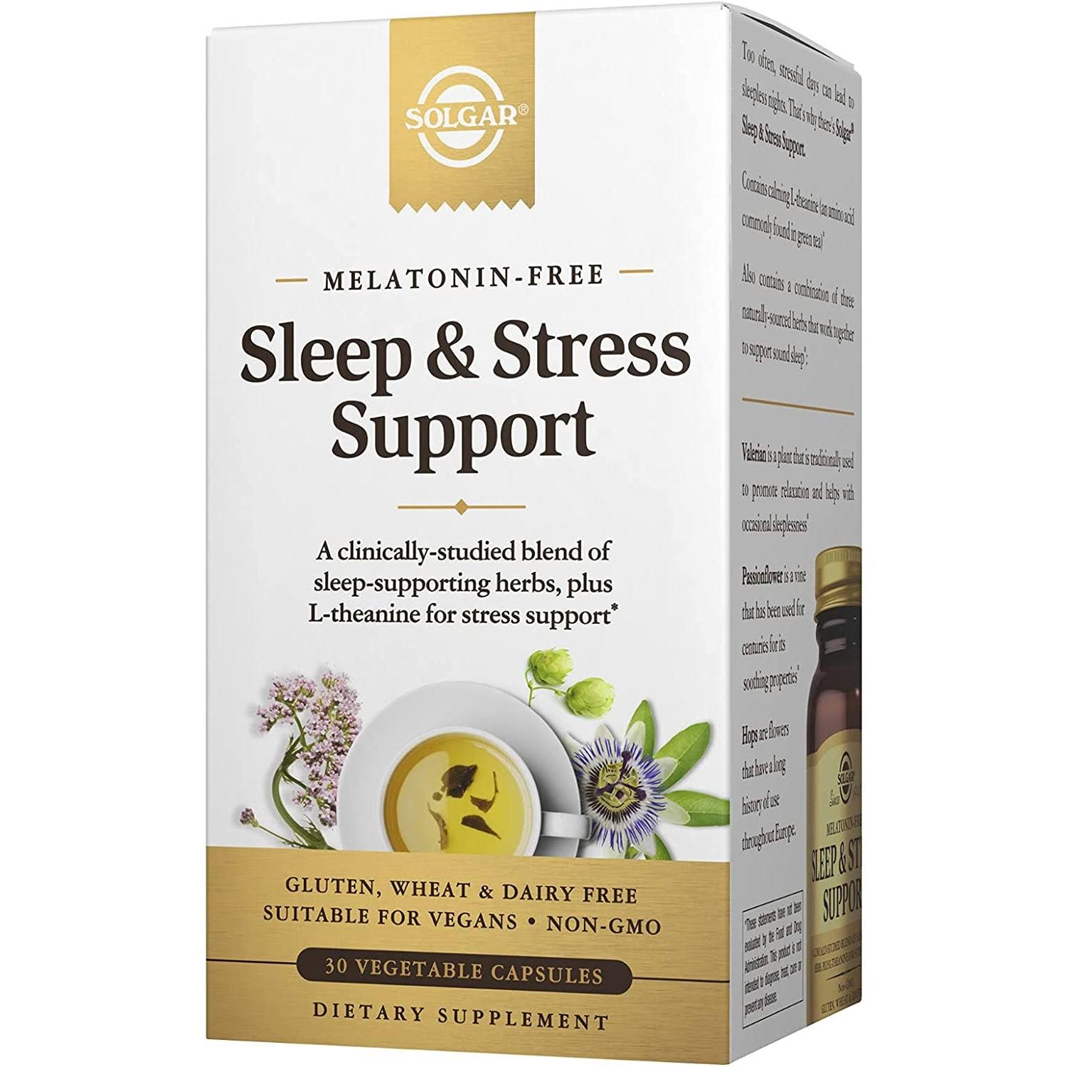 Solgar, Sleep & Stress Support, 30 Vegetable Capsules