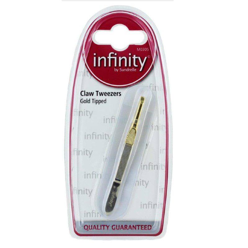 Infinity Claw Tweezers Gold Tipped