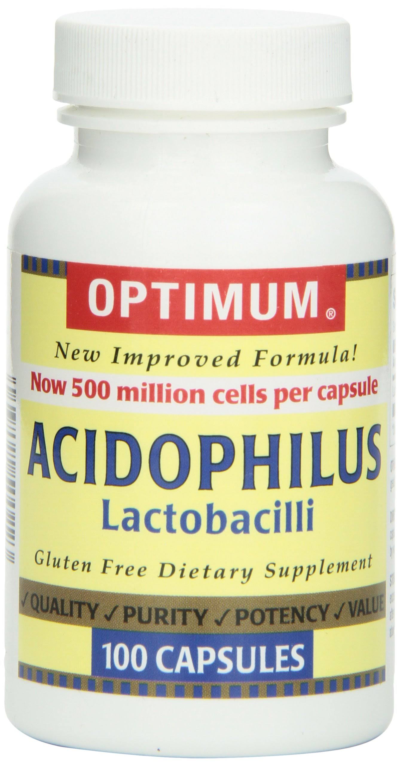 Optimum Acidophilus Lactobacilli Supplement - 100ct