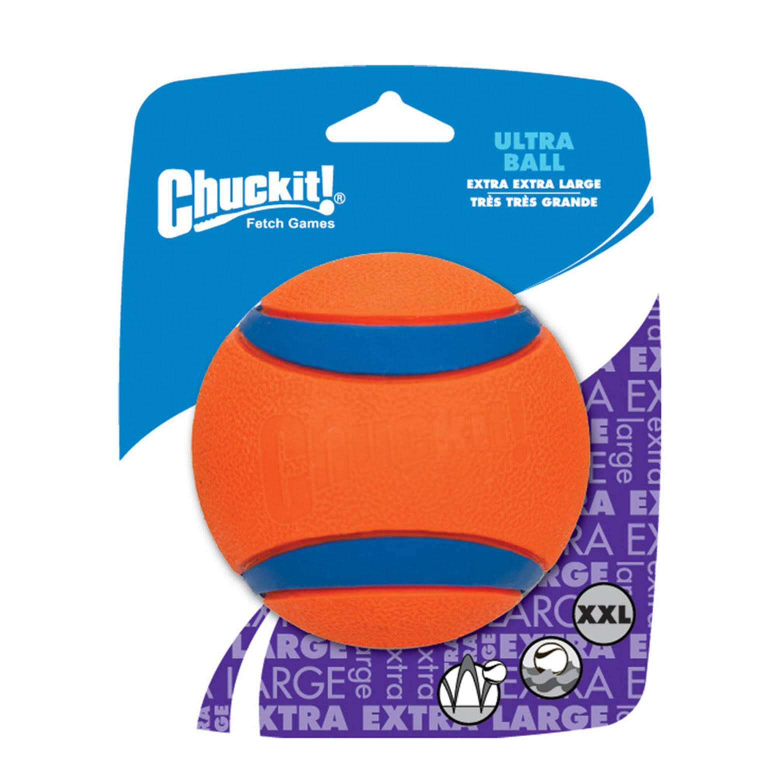 Chuckit Durable Rubber Ultra Ball Dog Fetch Toy - 4", XX-Large