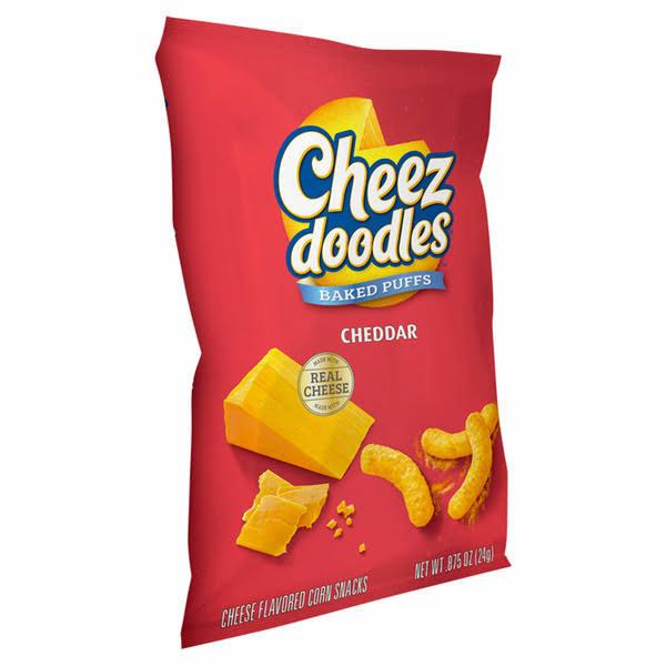Wise Snacks Cheez Doodles Baked Puffs, Real Cheddar Cheese, 0.875 Ounce , Gluten Free