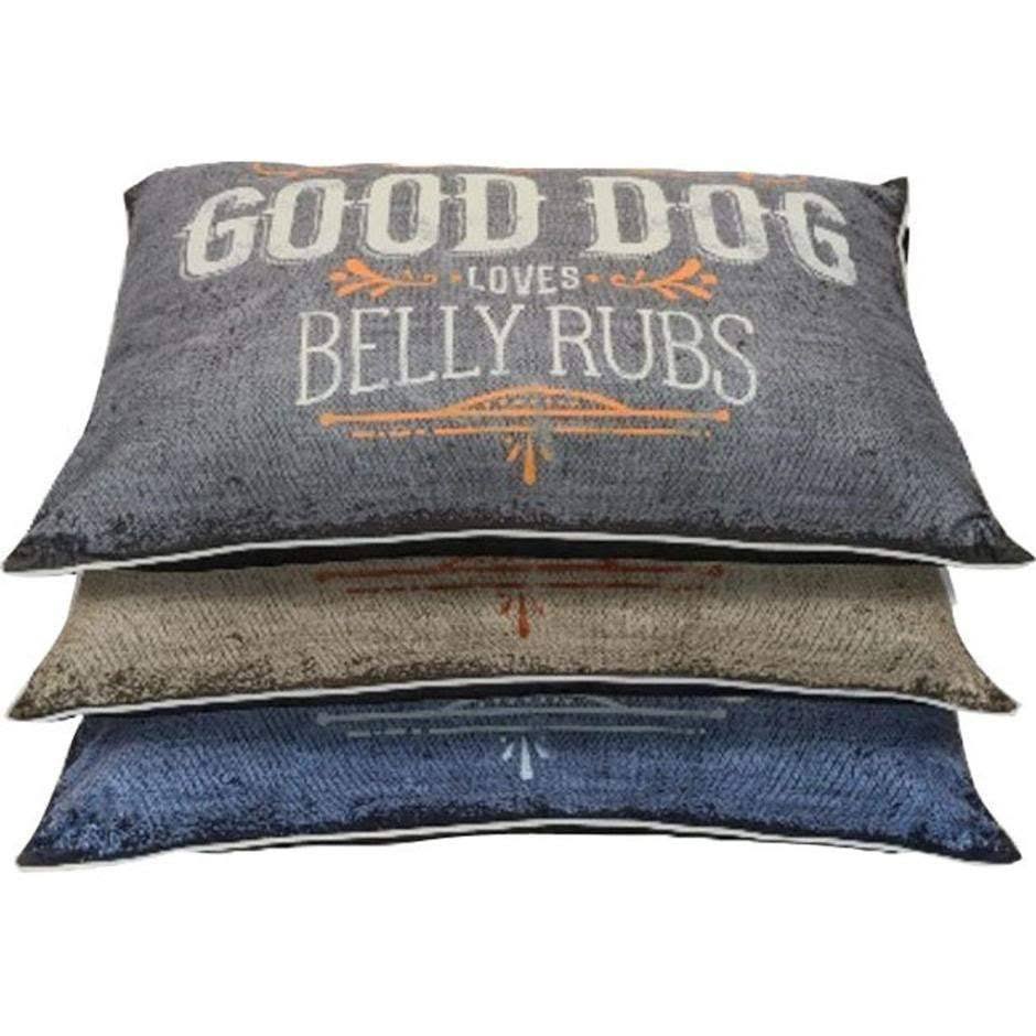 Dallas Mfg Company Good Dog Graphic Pillow Bed - 30" x 40", 12ct