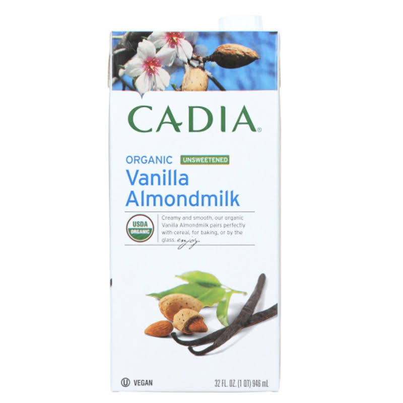 Cadia - Almond milk Vanilla Unsweetened, 32 Oz - Vegan Plant Based