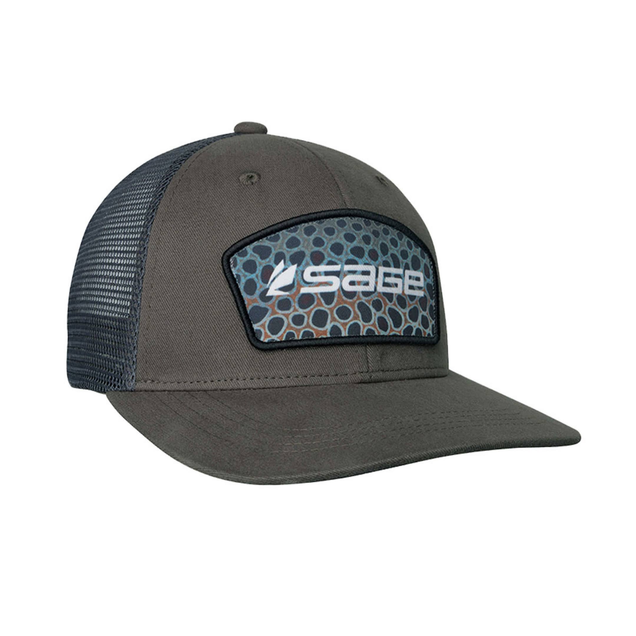 Sage Patch Trucker Green - Brown Trout One Size