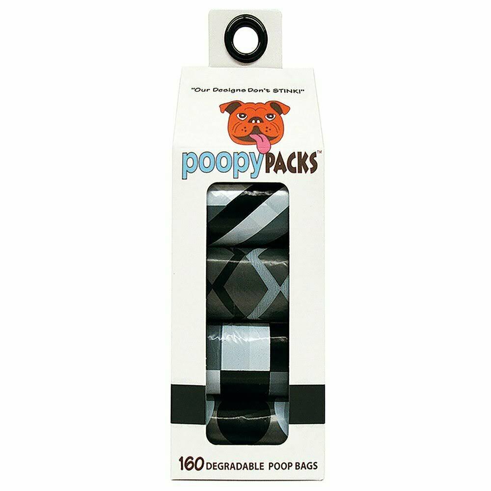 Poopy Packs Poop Bags - Black, 8pk, 160pc