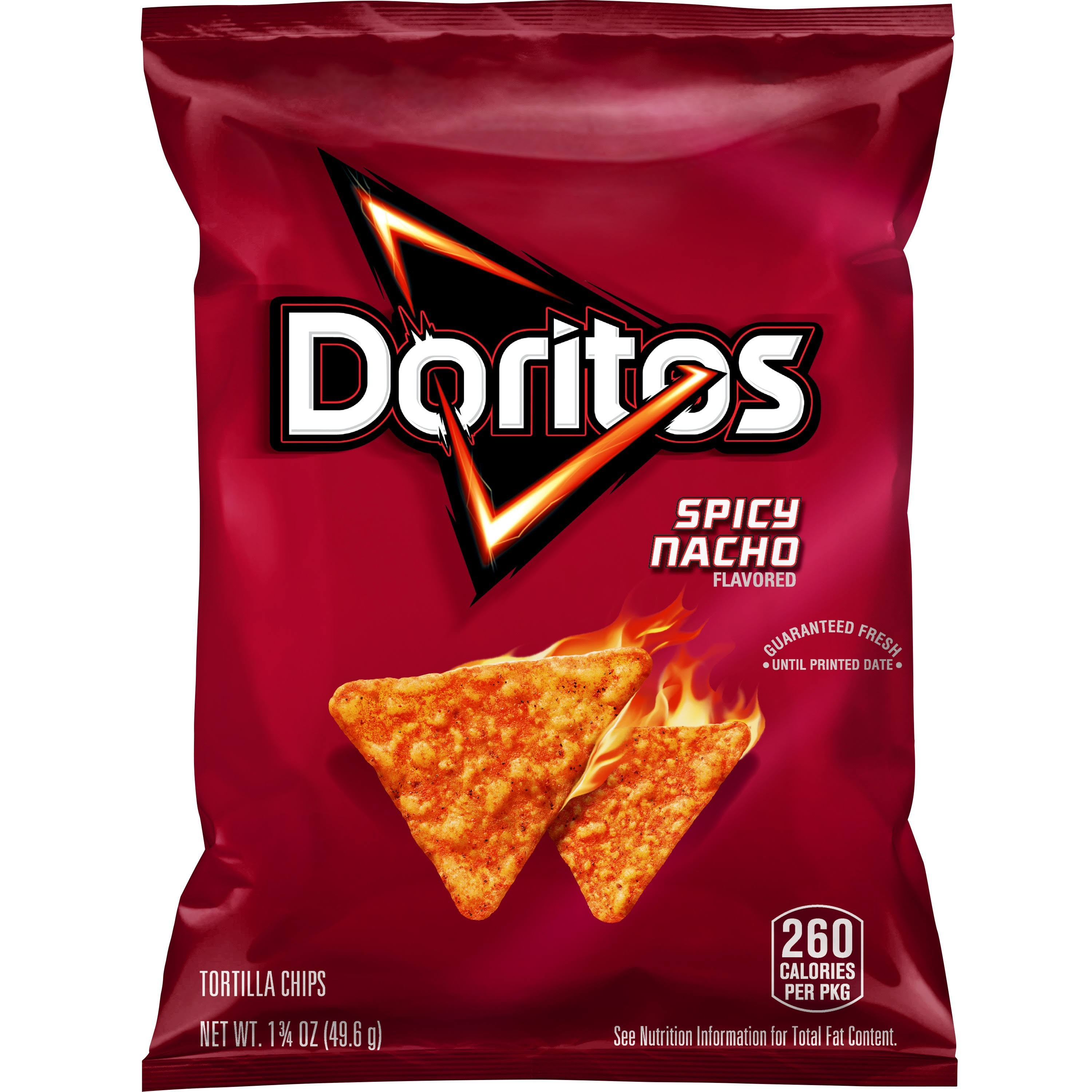 Doritos Tortilla Chips, Spicy Nacho Flavored - 1.75 oz