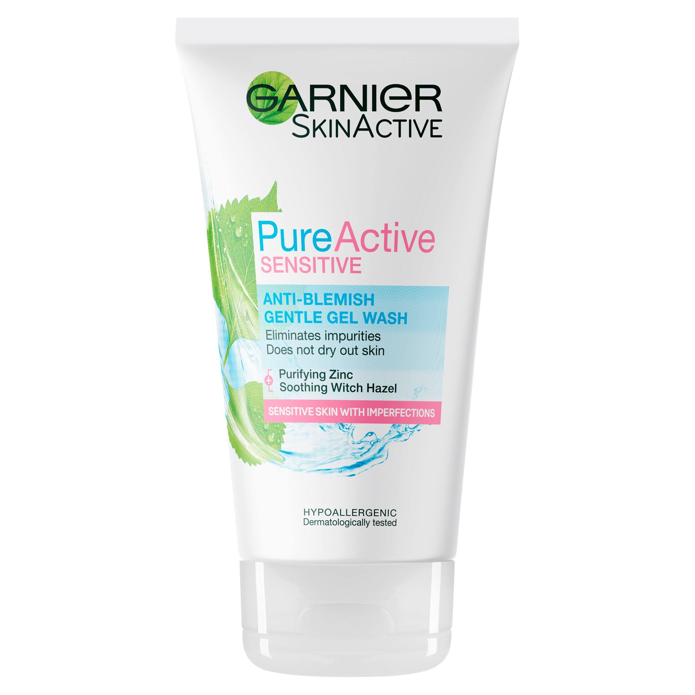 Garnier Pure Active Anti Blemish Soap Free Gel Wash - Sensitive Skin, 150ml