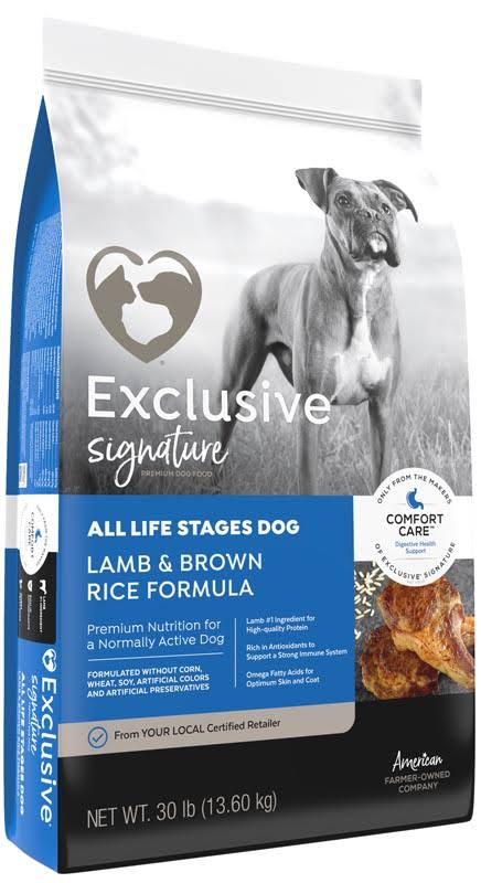 Exclusive Signature Lamb & Brown Rice All Stages Dog Food 15 lb