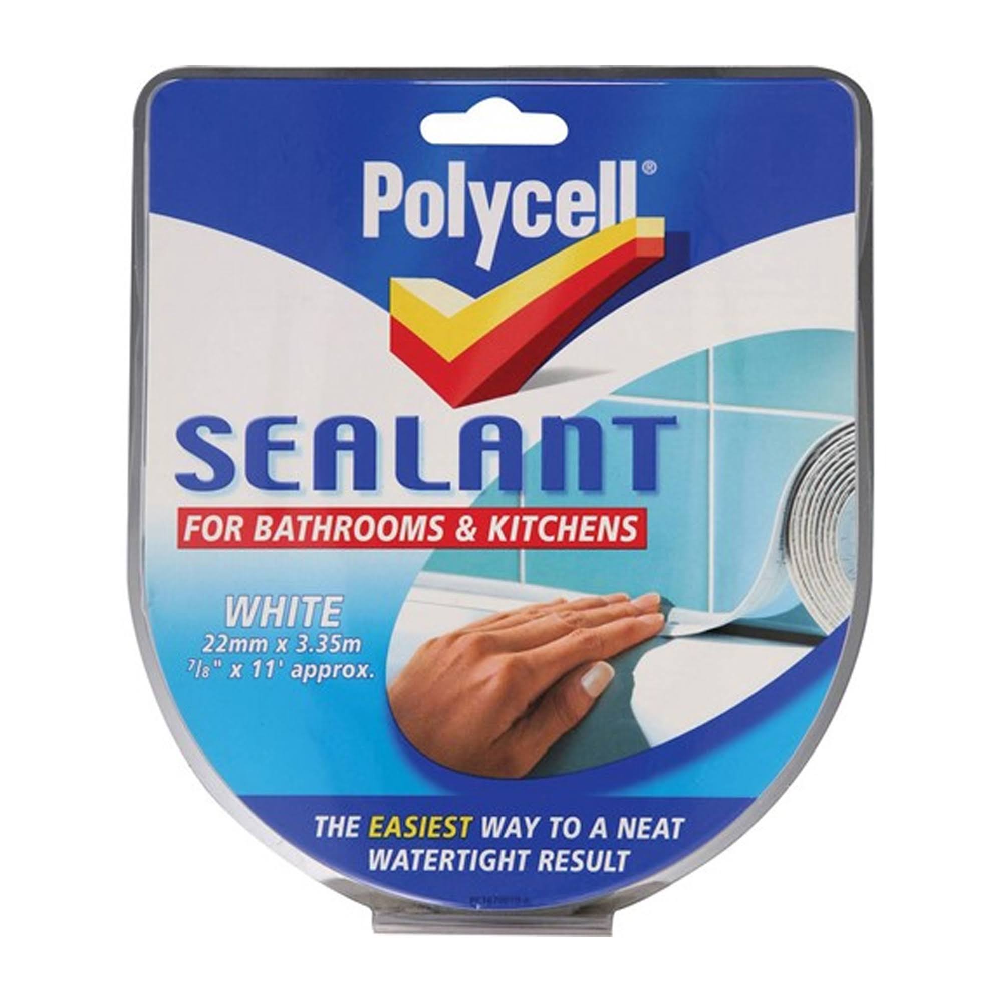 Polycell Bathroom and Kitchen Sealant Strip - White, 22mm