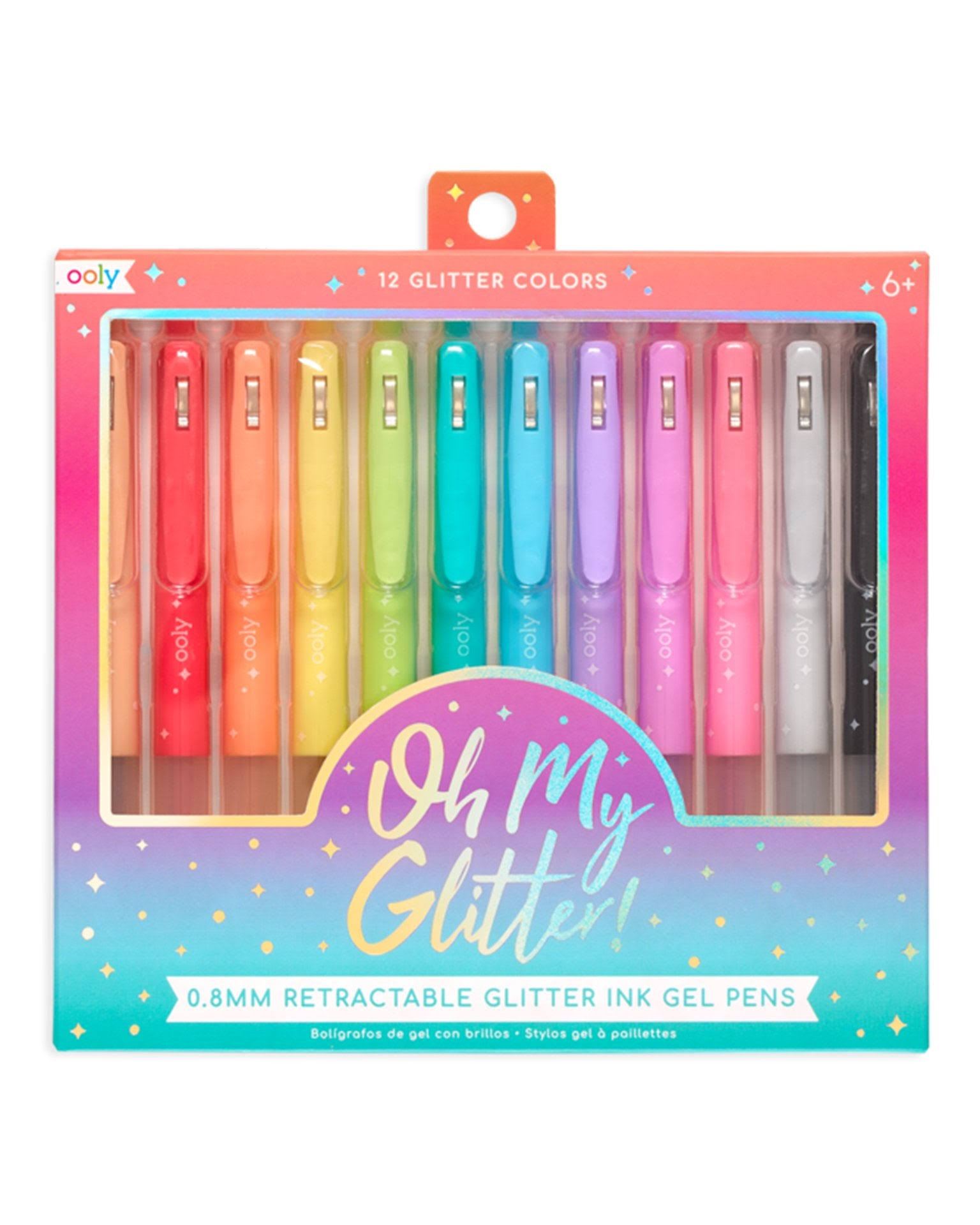 Ooly Oh My Glitter Retractable Gel Pens - Set of 12 One-Size