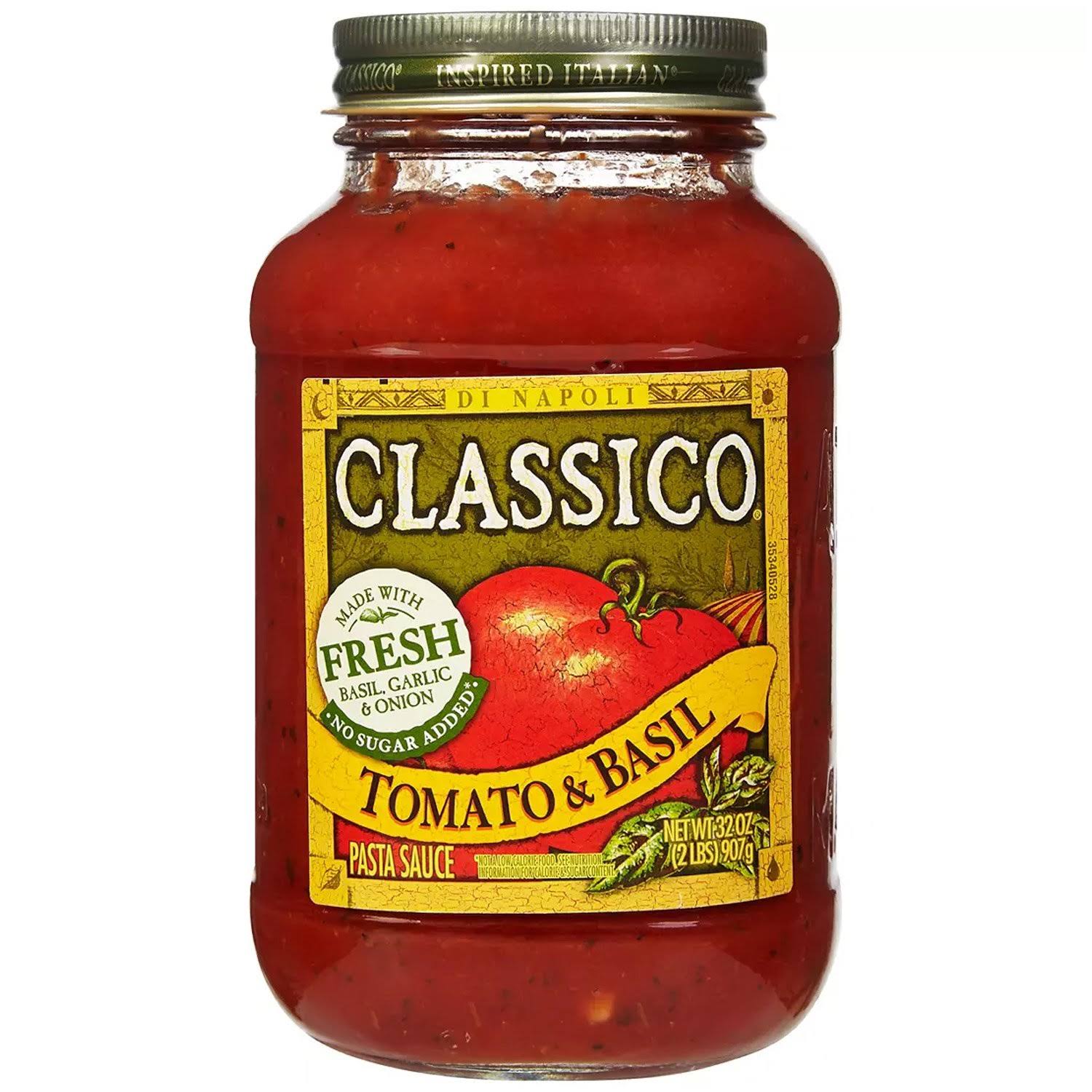 Classico Pasta Sauce, Tomato & Basil - 3 sauce, 32 oz