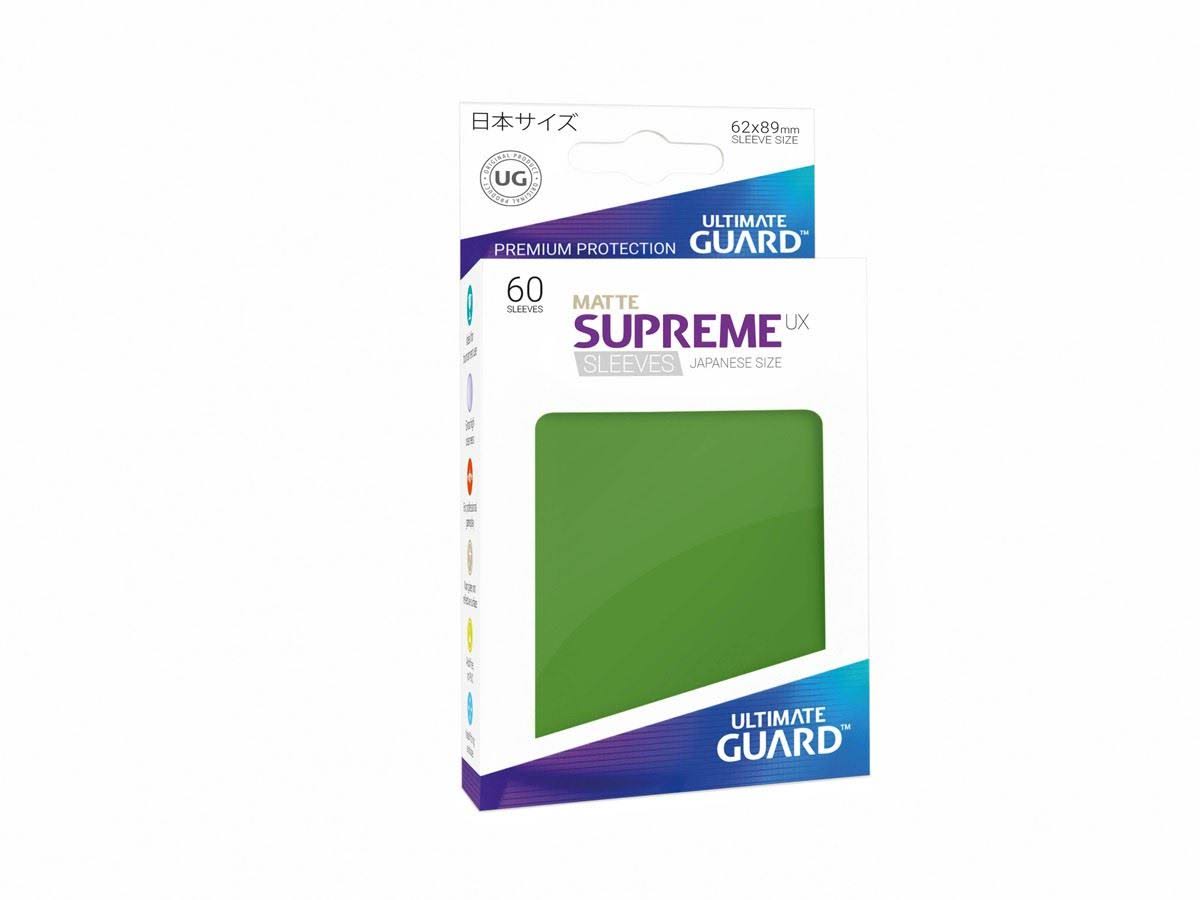 Ultimate Guard 60 Supreme UX Card Sleeves - Matte Green