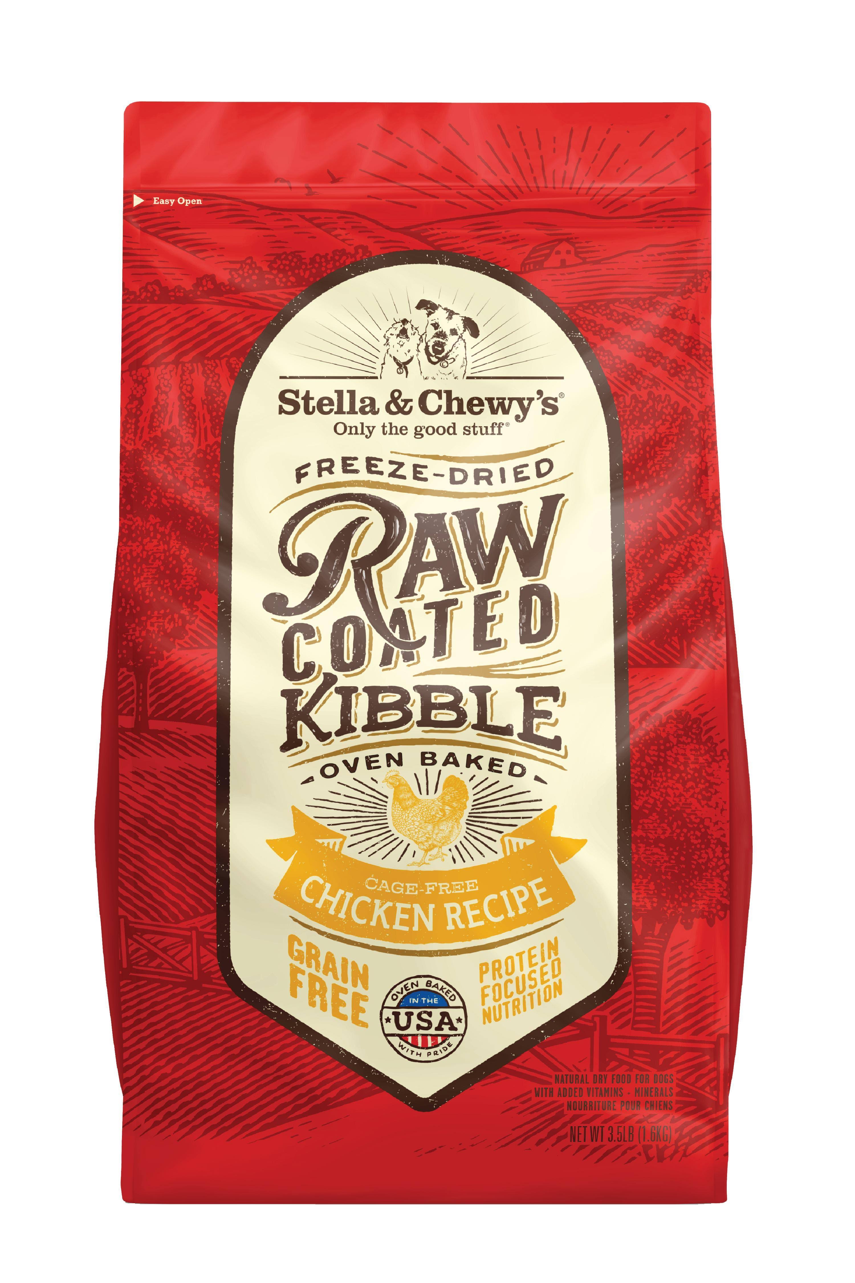 Stella & Chewy's Raw Coated Kibble Cage-Free Chicken Recipe Grain-Free Dry Dog Food 22 LB
