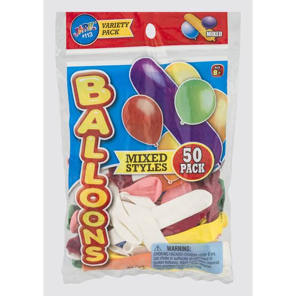 JA-RU - Big Mixed Styles Balloons - 50 Ballons