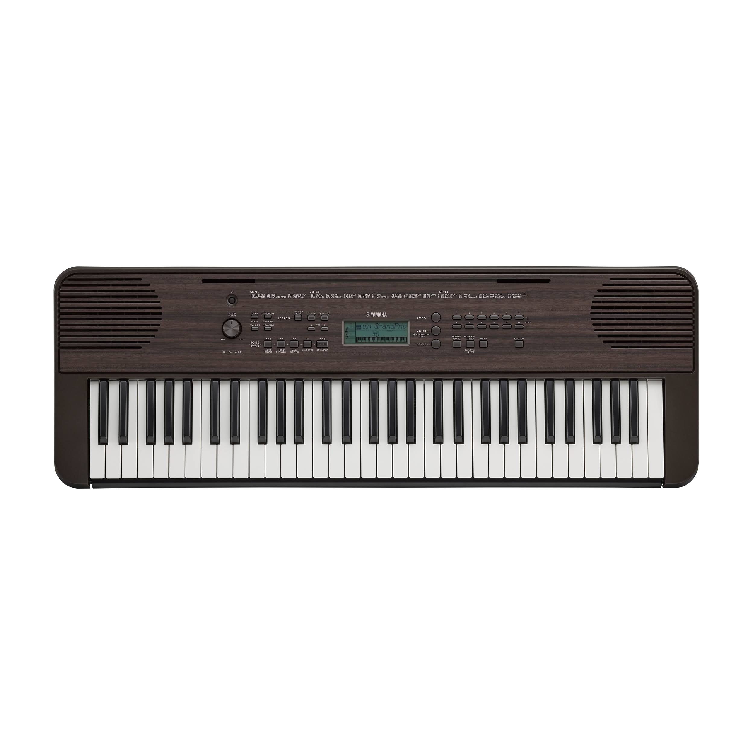 Yamaha PSR-E360 Portable Keyboard - Dark Walnut