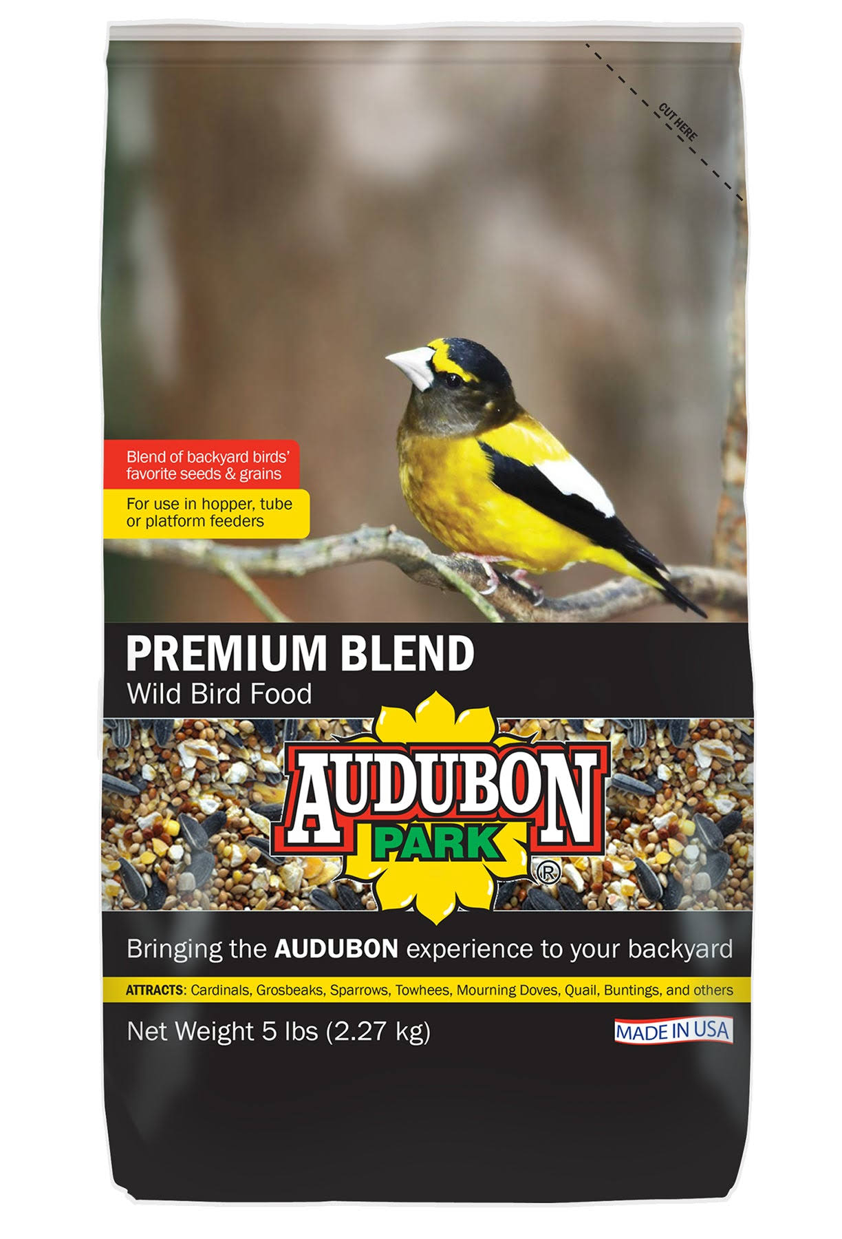 Audubon Park Premium Blend Wild Bird Food - Yellow, 5lbs
