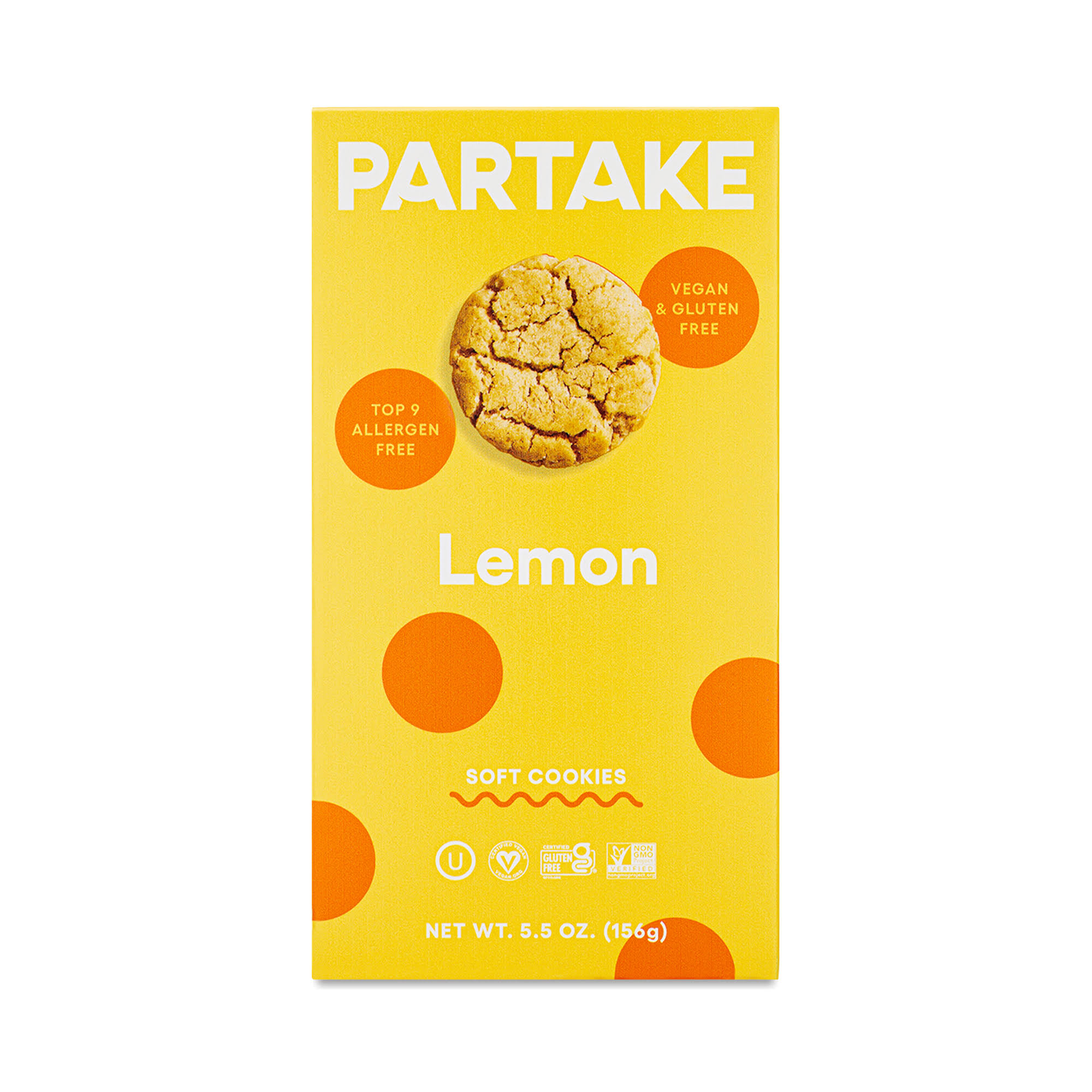 partake Vegan Lemon Soft Cookies, Gluten Free, 5.5 oz