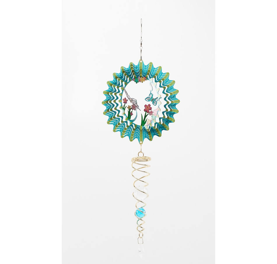 Spinfinity Designs Blue Butterfly with Crystal Twister Small Wind Spinner