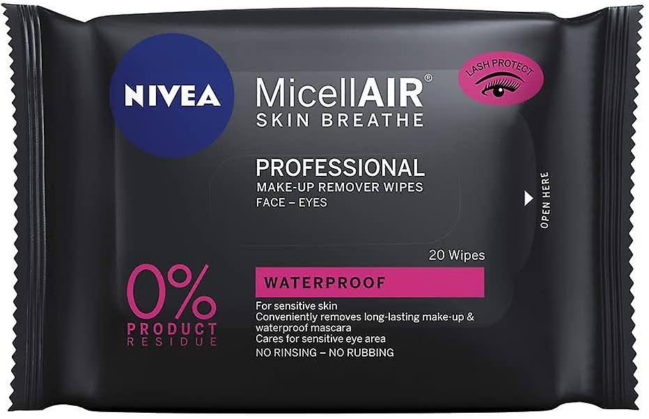Nivea MicellAIR Professional Make-up Remover Micellar Wipes - 20 Wipes