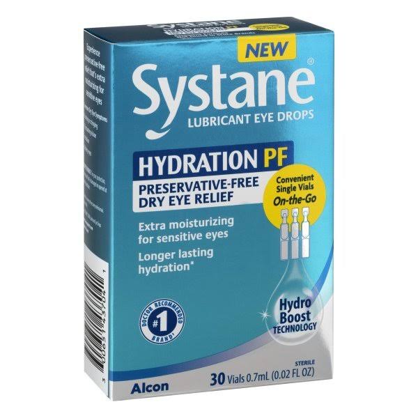 Systane Hydration Preservative Free Dry Eye Care Eye Drops, 30 Vials