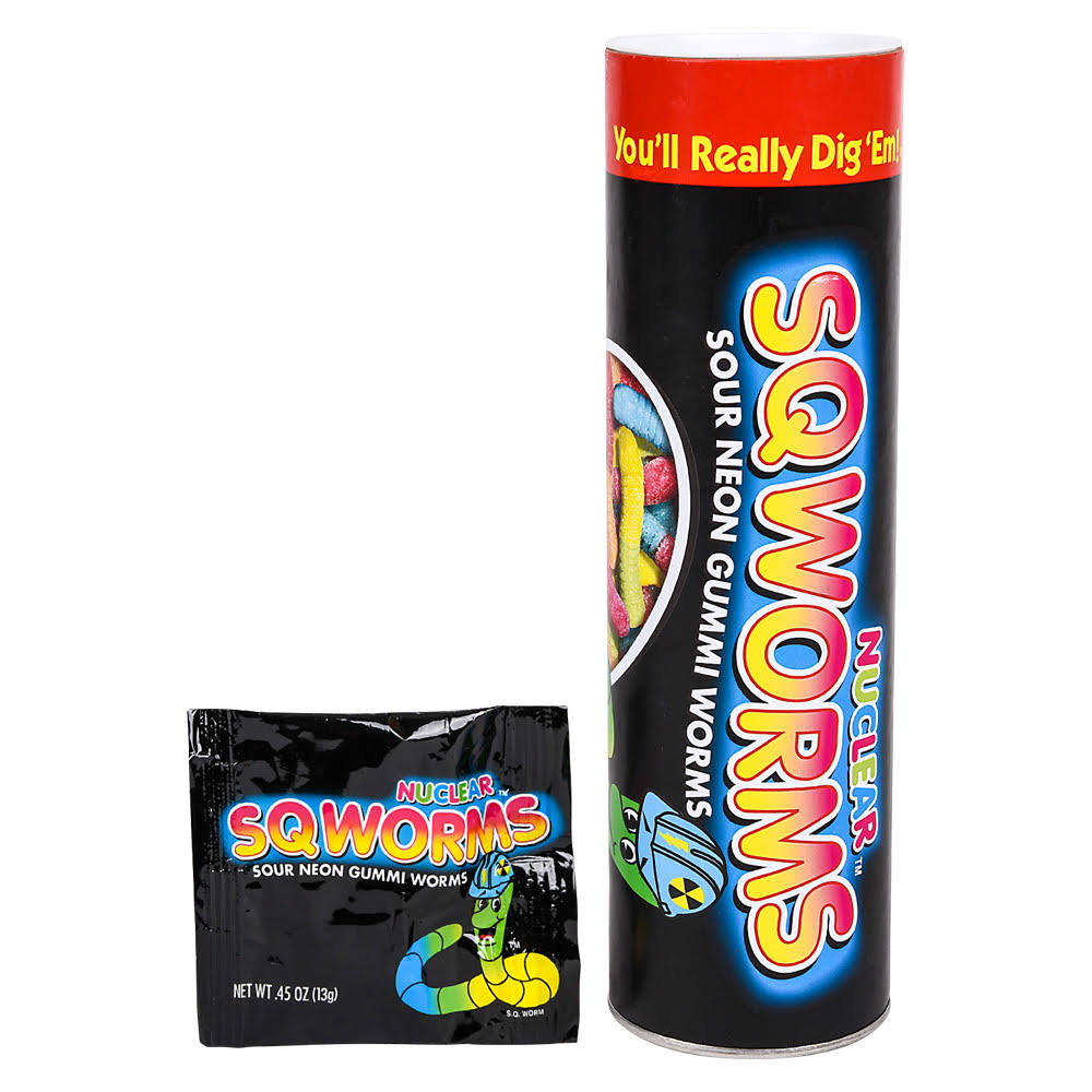 Nuclear Sqworms Candy Tube Bank - 9"