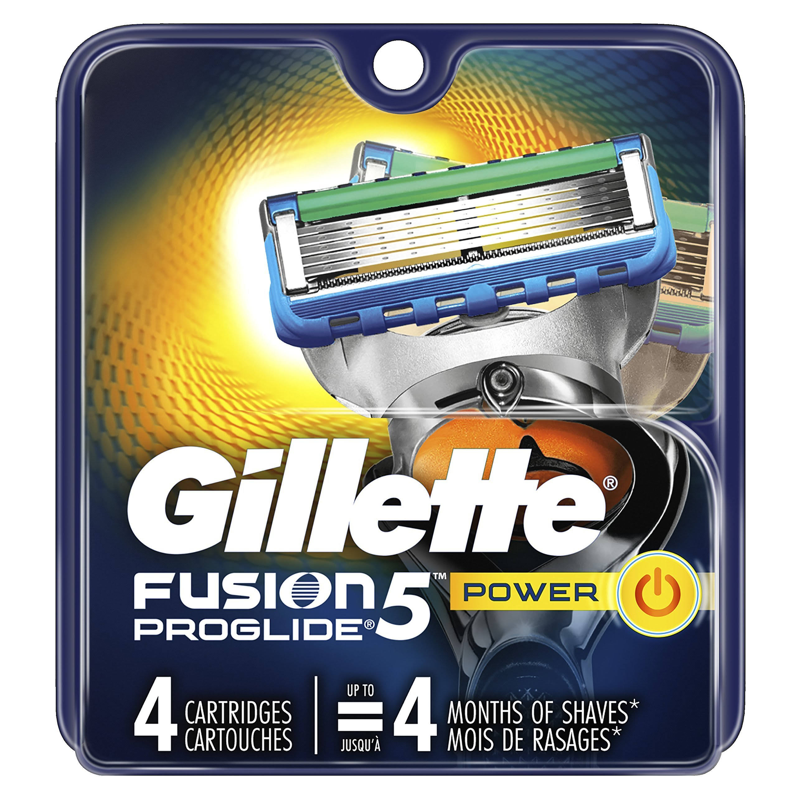 Gillette Fusion Proglide Power Cartridges - 4 Pack