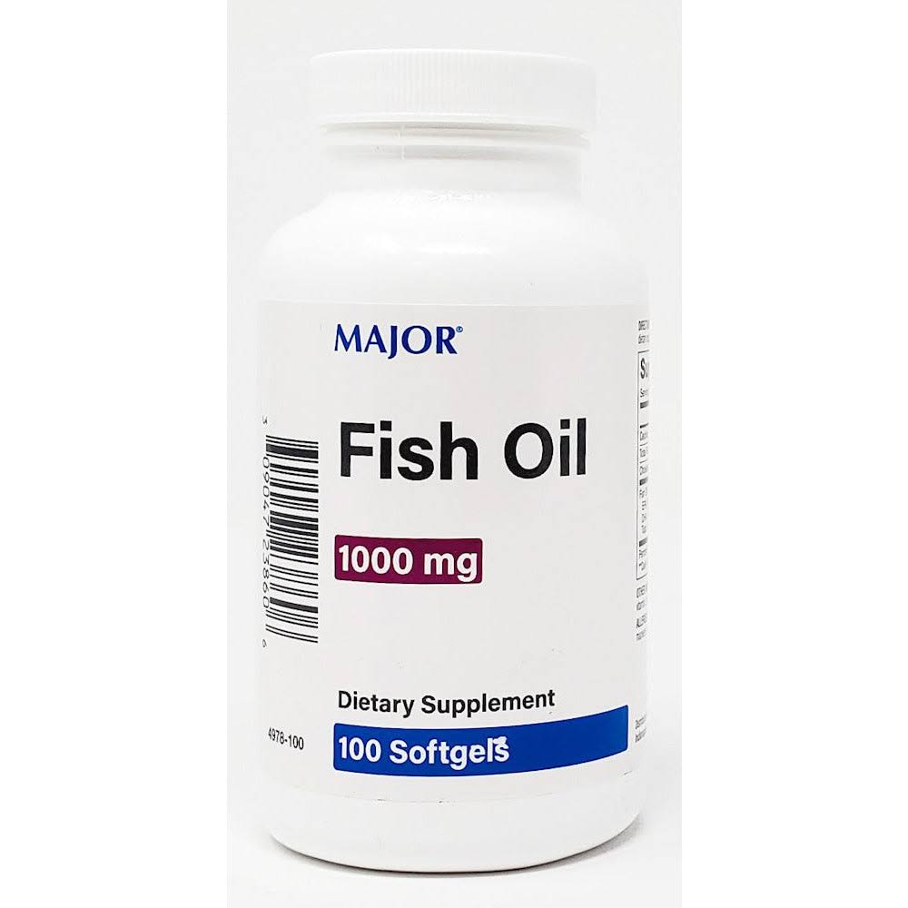 Major Fish Oil, 1000 mg, Softgels - 100 ea