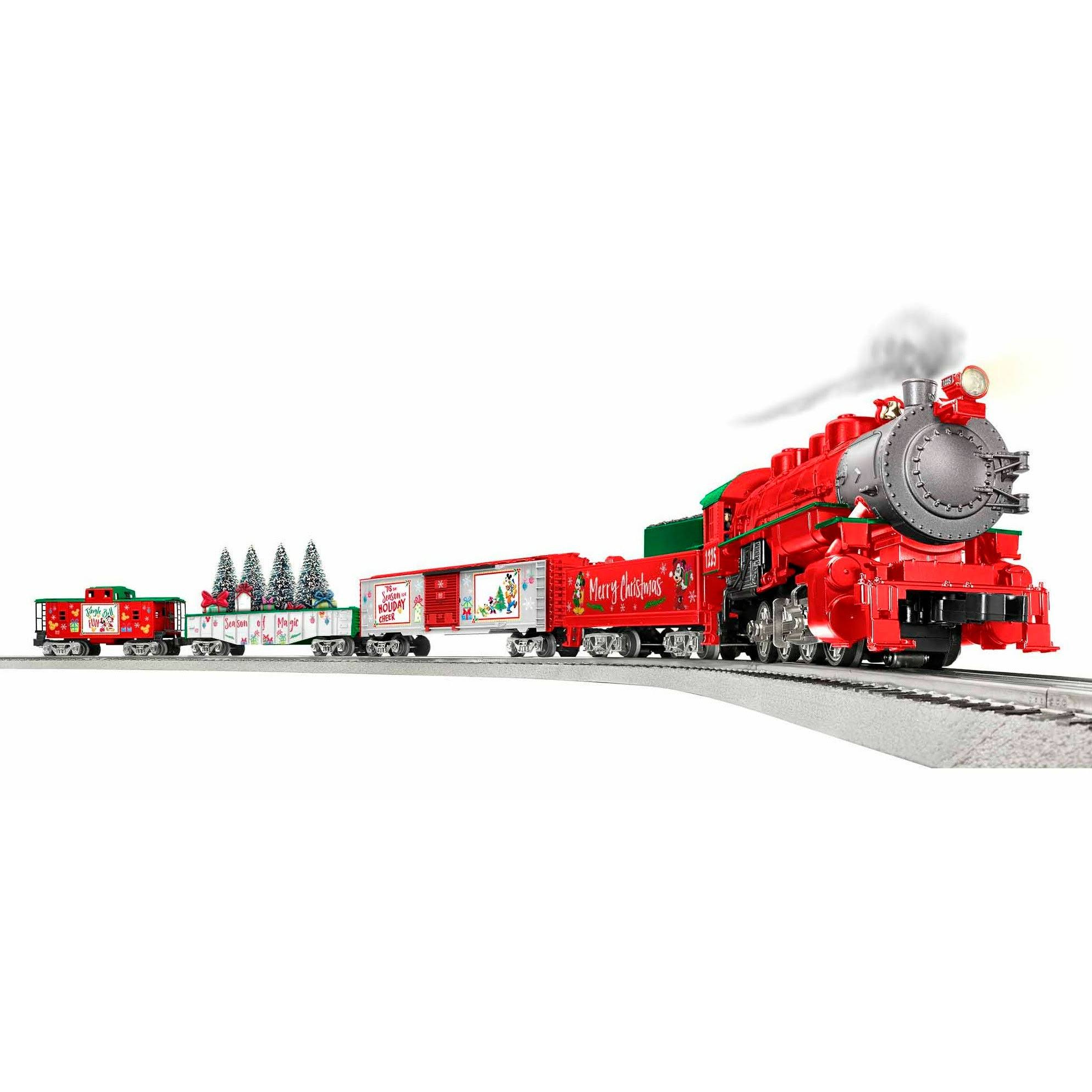 Lionel Disney Christmas LionChief 0-8-0 Set with Bluetooth capability, Electric O Gauge Model Train Set with Remote