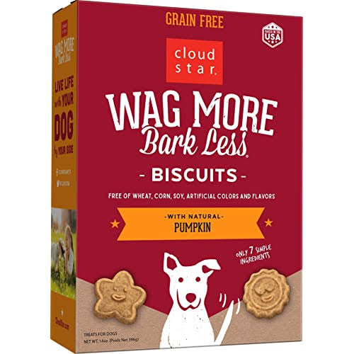 Cloud Star Wag More Oven Baked Grain Free Dog Biscuits - 14oz, Pumpkin