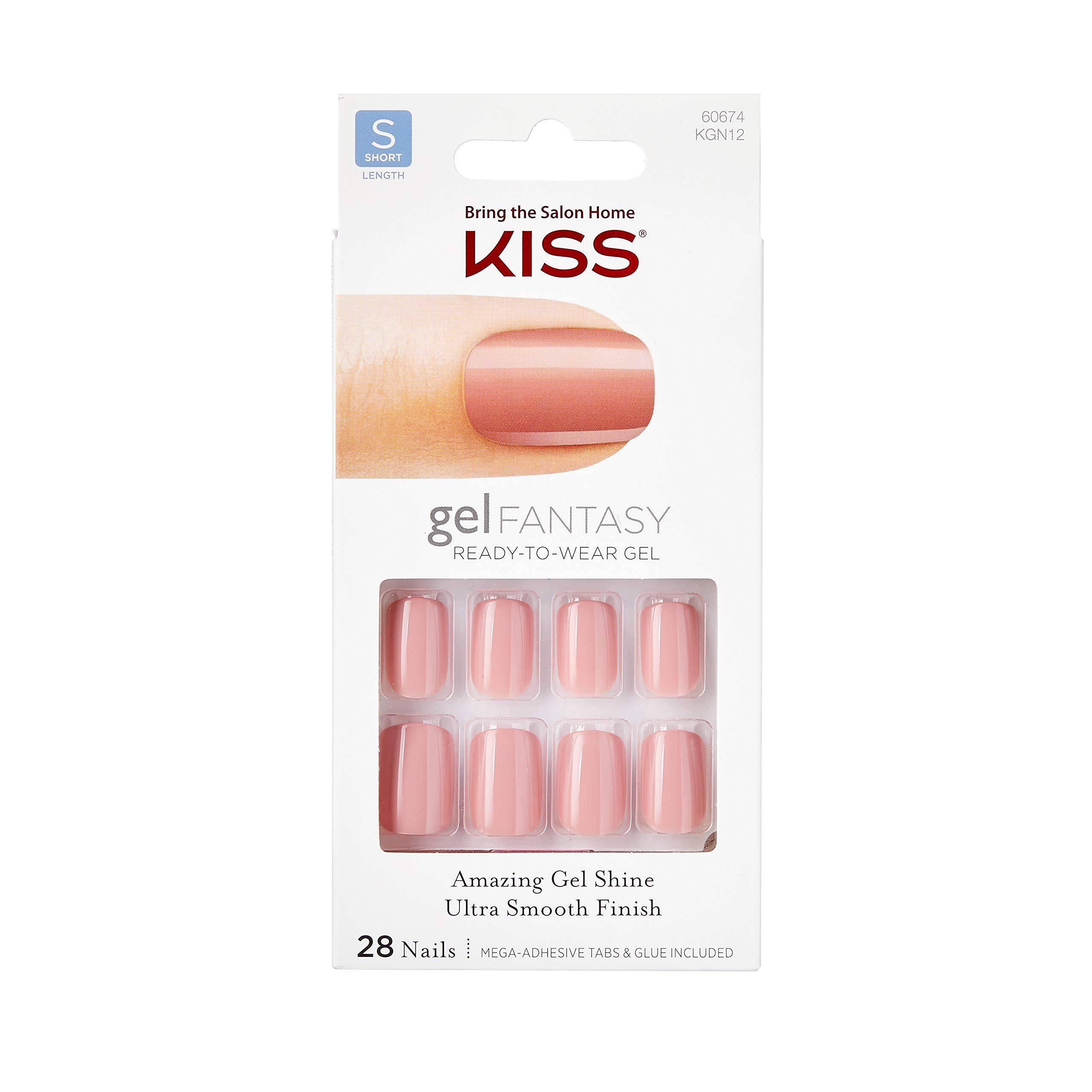 Kiss Gel Fantasy Nails - Short Length, Mauve Pink