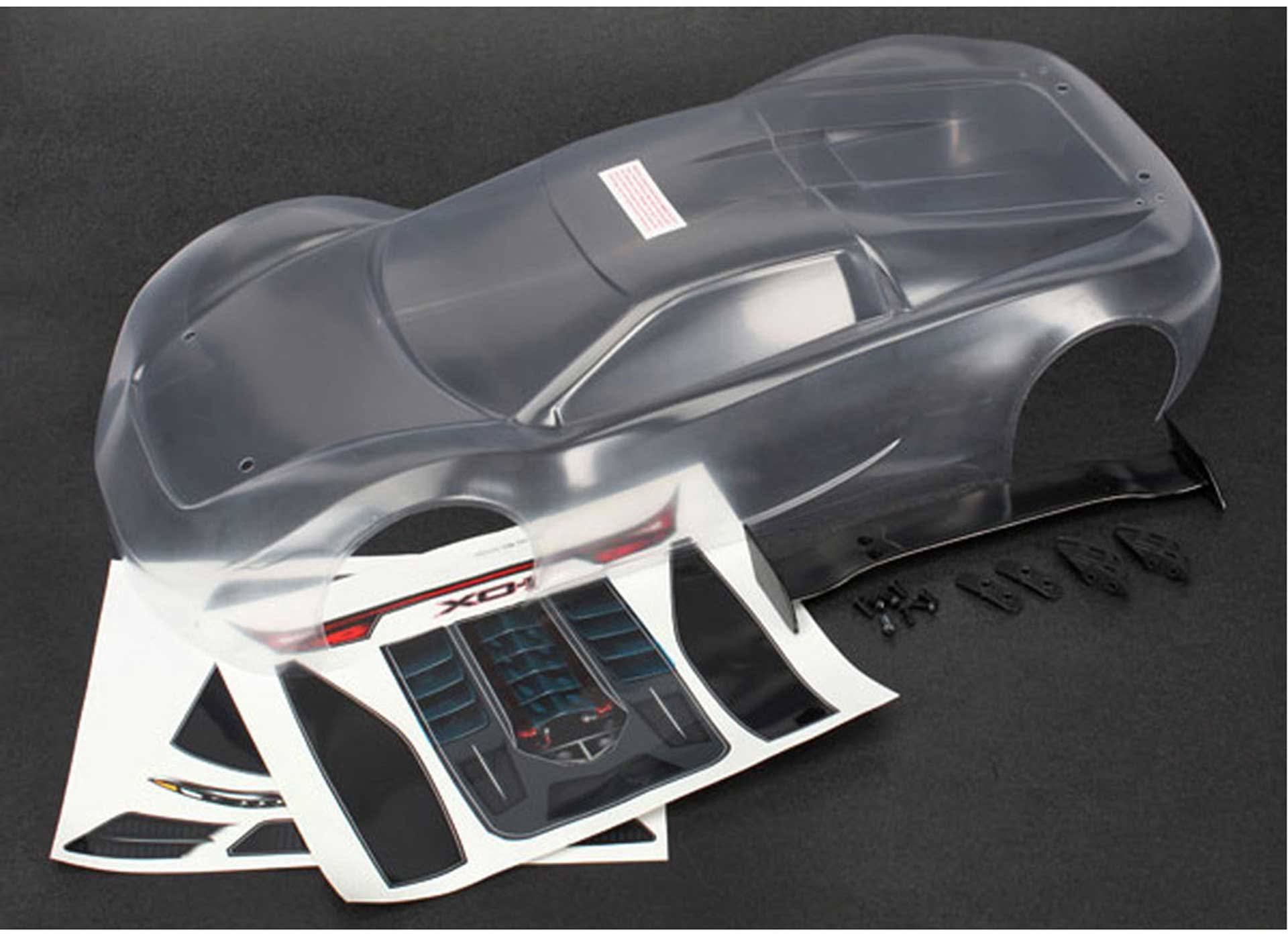 Traxxas 6411 XO-1 Clear Body And Wing RC Car Set - Clear